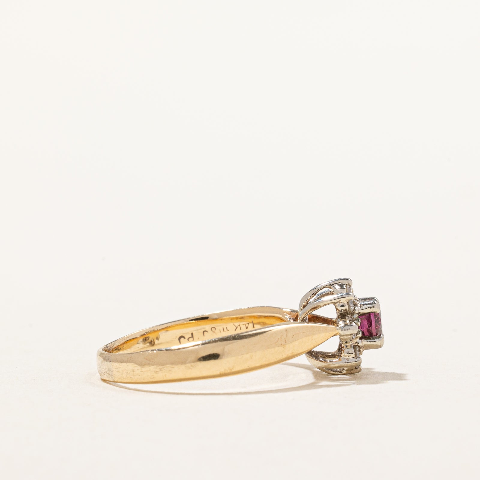 Ruby & Diamond Ring | 0.35ct, 0.08ctw | SZ 5.25 |