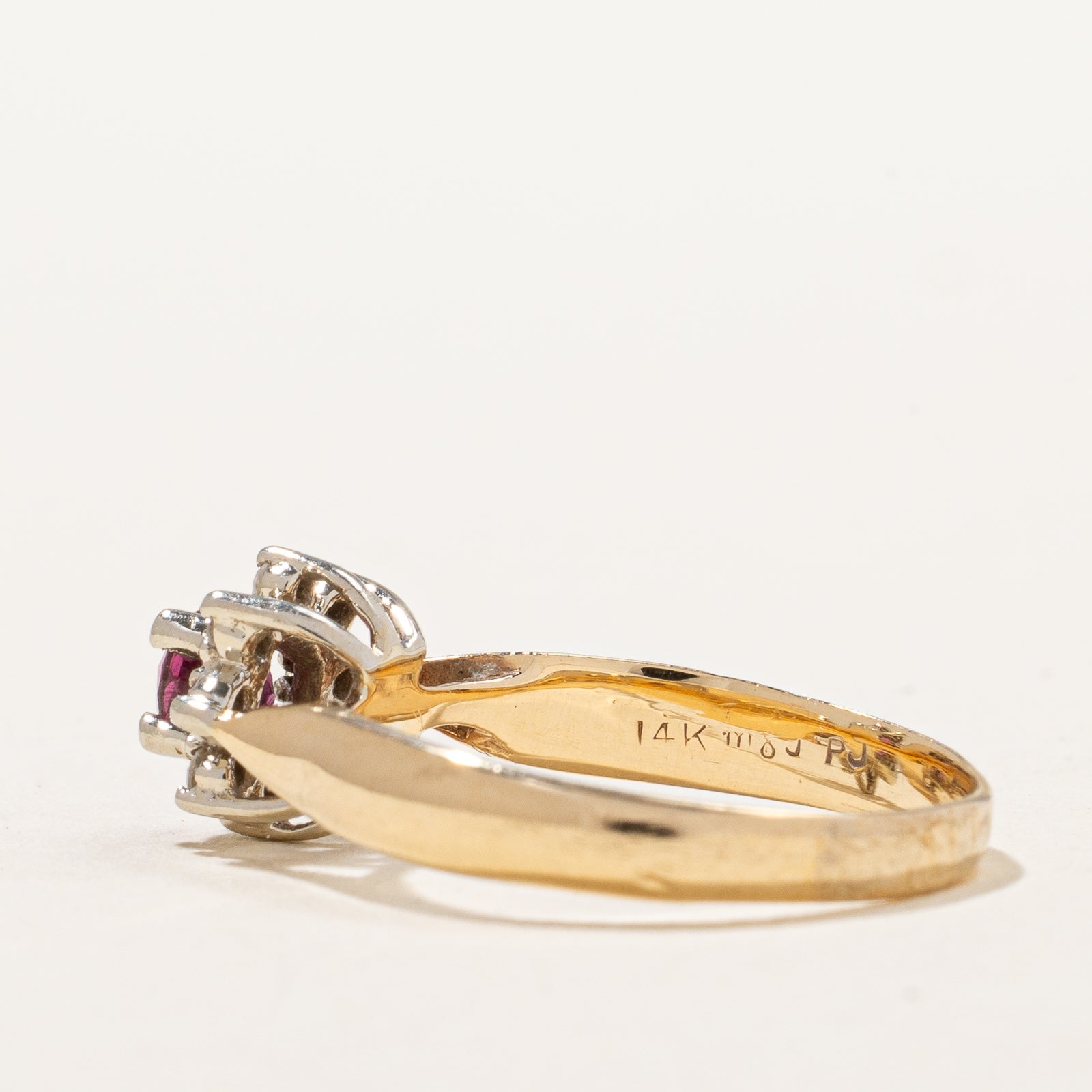 Ruby & Diamond Ring | 0.35ct, 0.08ctw | SZ 5.25 |
