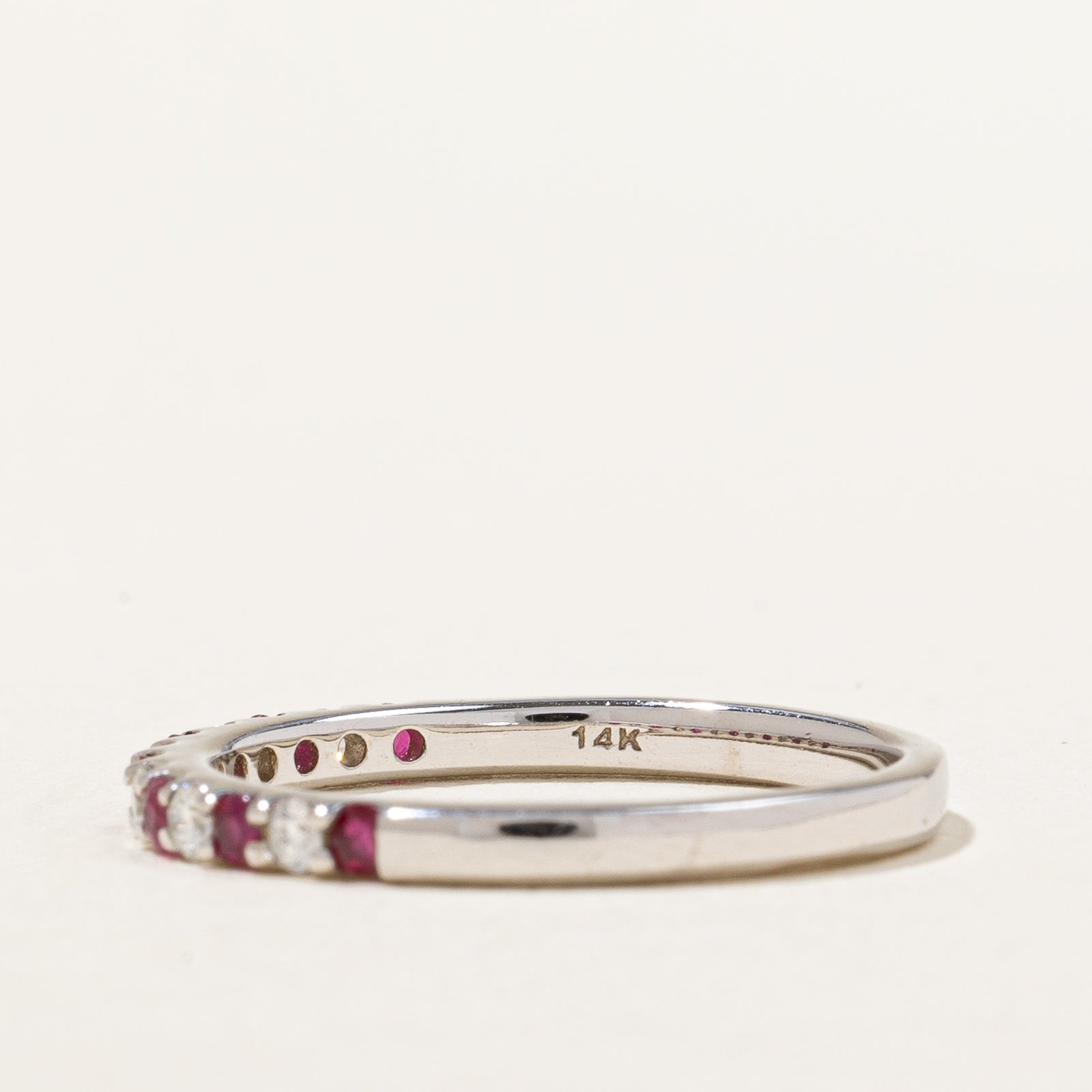 Semi Eternity Ruby & Diamond Band | 0.23ctw, 0.15ctw | SZ 7 |