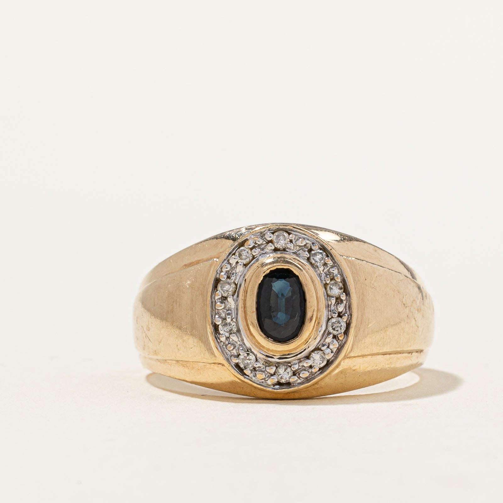 Blue Sapphire & Diamond Ring | 0.50ct, 0.10ctw | SZ 9.75 |