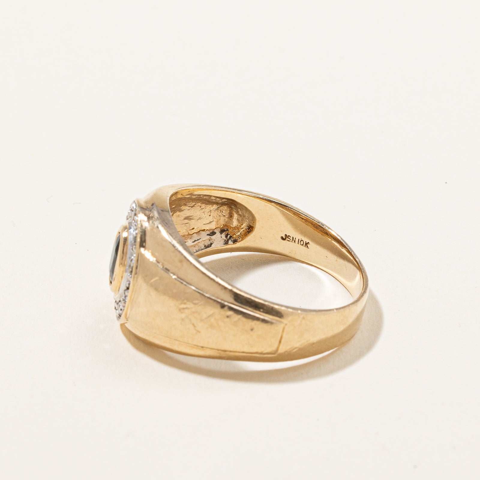 Blue Sapphire & Diamond Ring | 0.50ct, 0.10ctw | SZ 9.75 |
