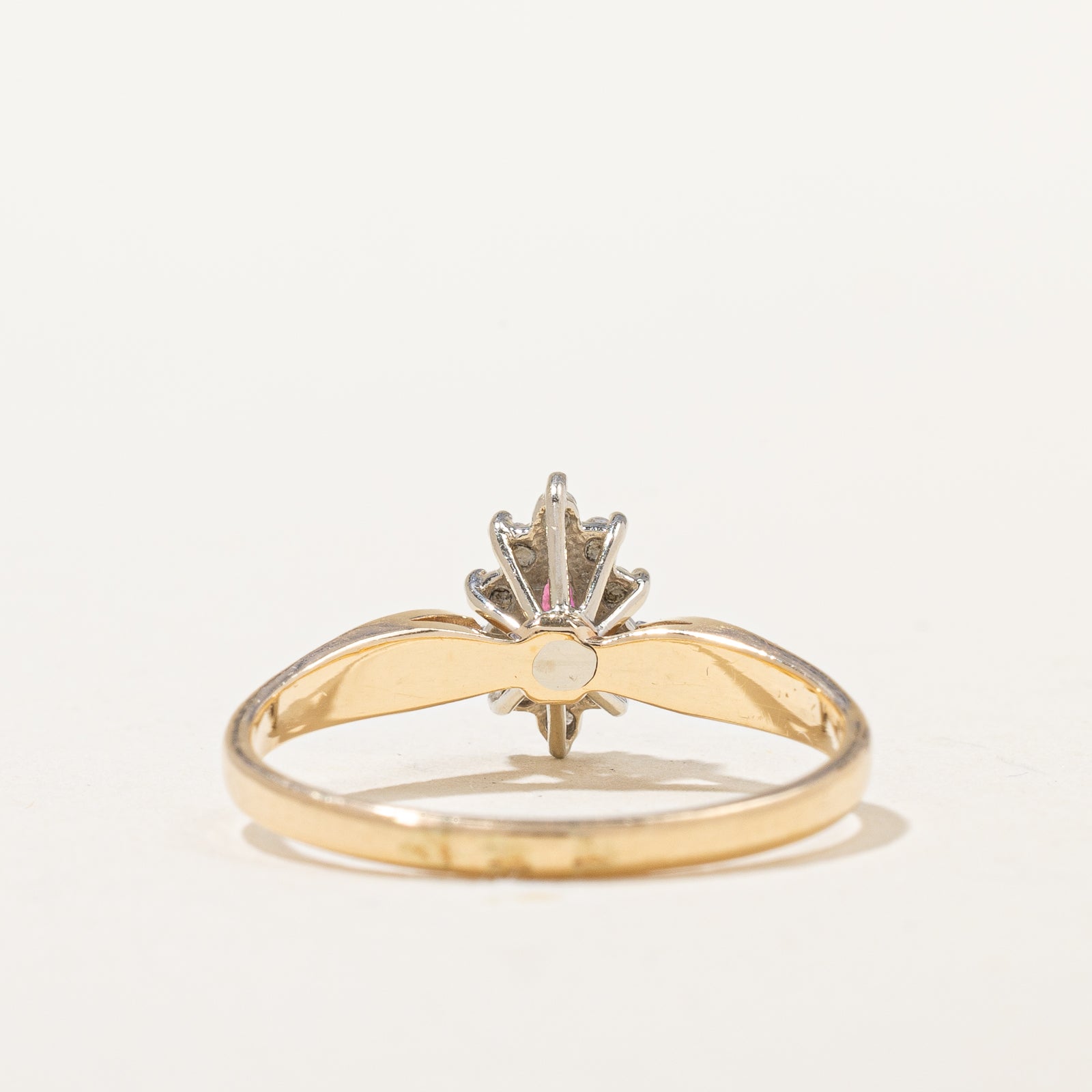 Ruby & Diamond High-Set Ring | 0.14ct, 0.10ctw | SZ 7.25 |