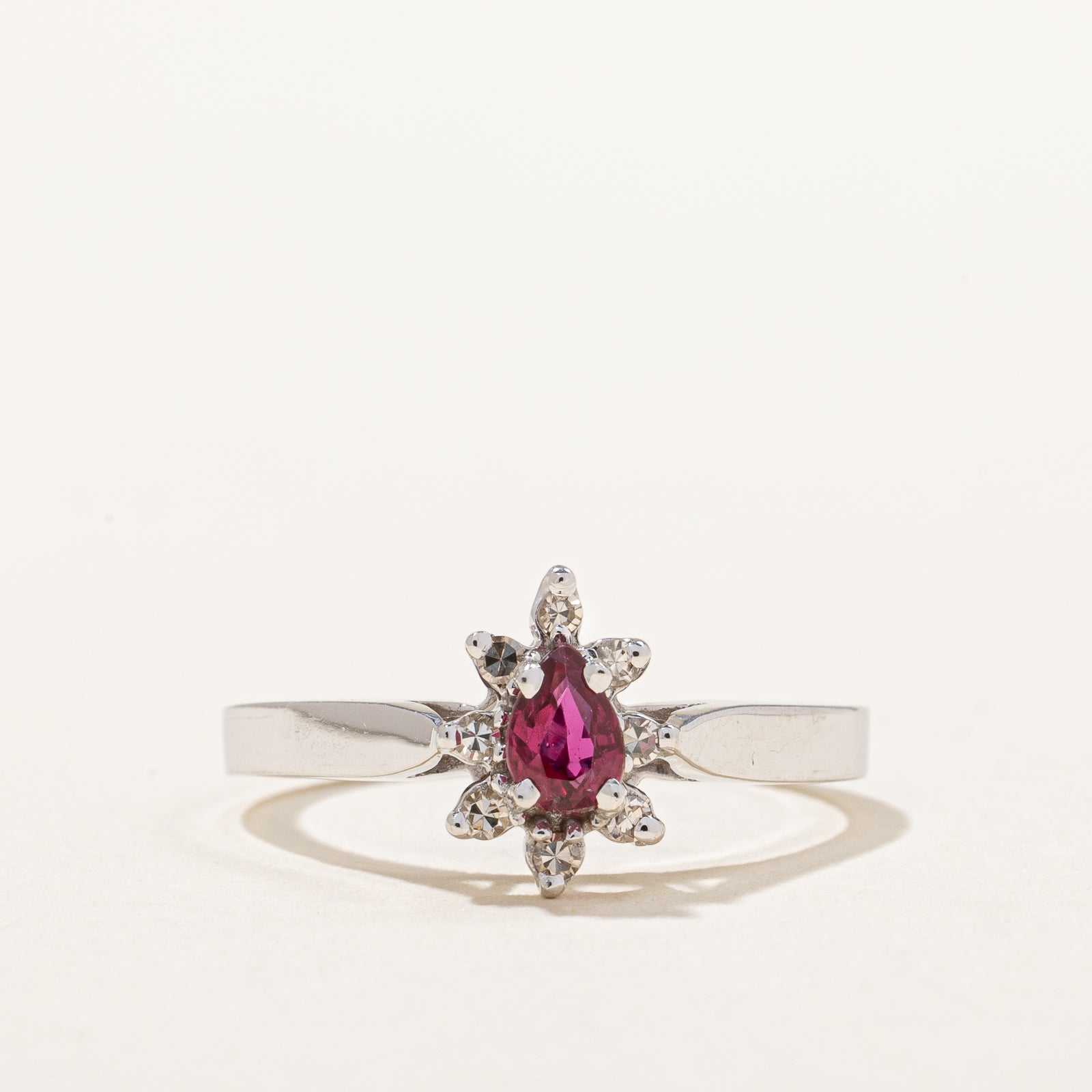 Ruby & Diamond Ring | 0.26ct, 0.08ctw | SZ 6.25 |
