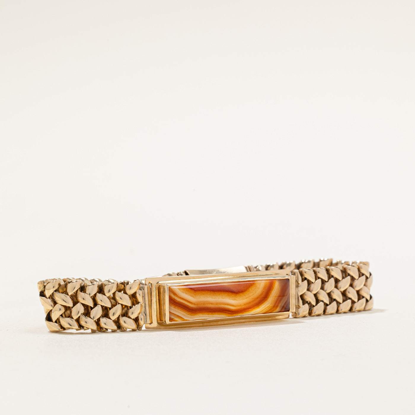 1953 Birmingham Vintage Agate Bracelet | 10.00ct | 8" |