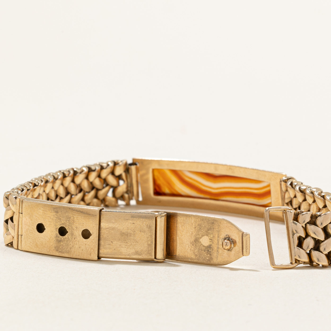 1953 Birmingham Vintage Agate Bracelet | 10.00ct | 8" |