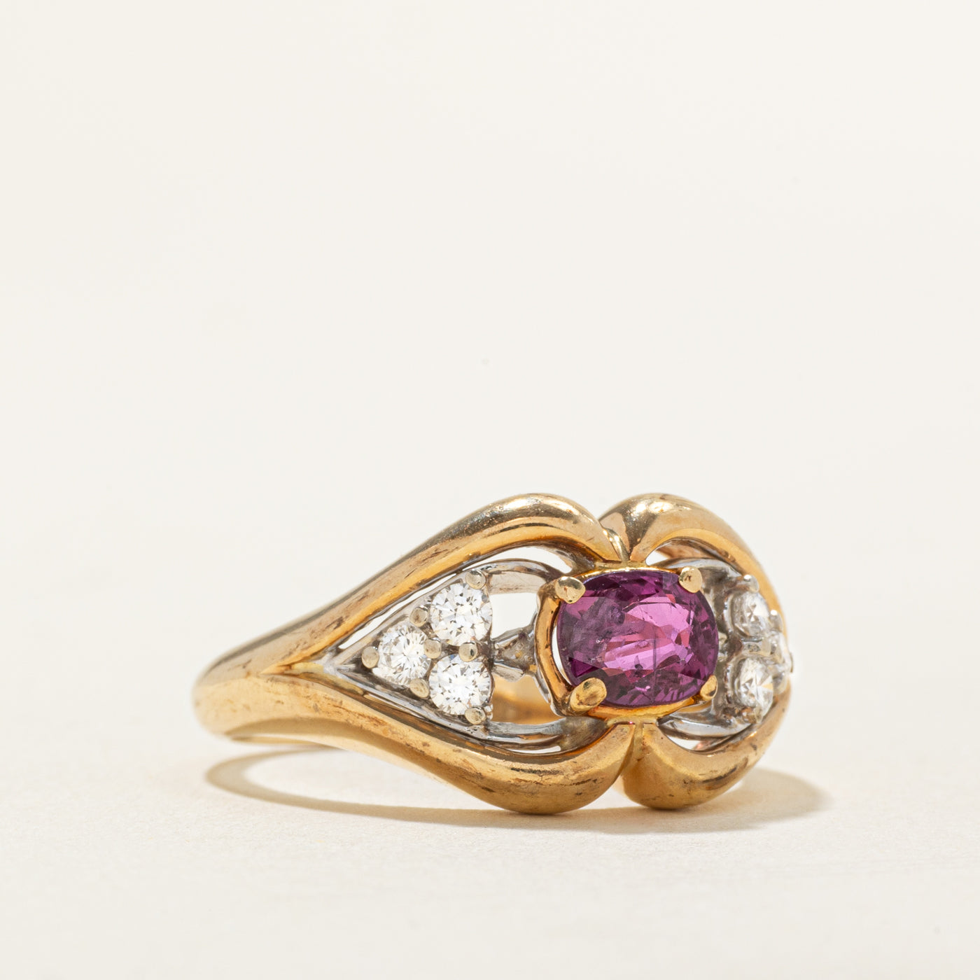 Ruby & Diamond Ring | 0.20ctw, 0.99ct | SZ 8 |