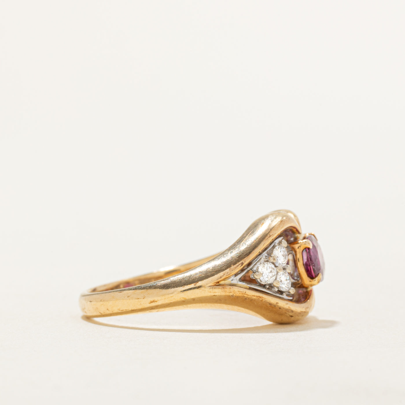 Ruby & Diamond Ring | 0.20ctw, 0.99ct | SZ 8 |