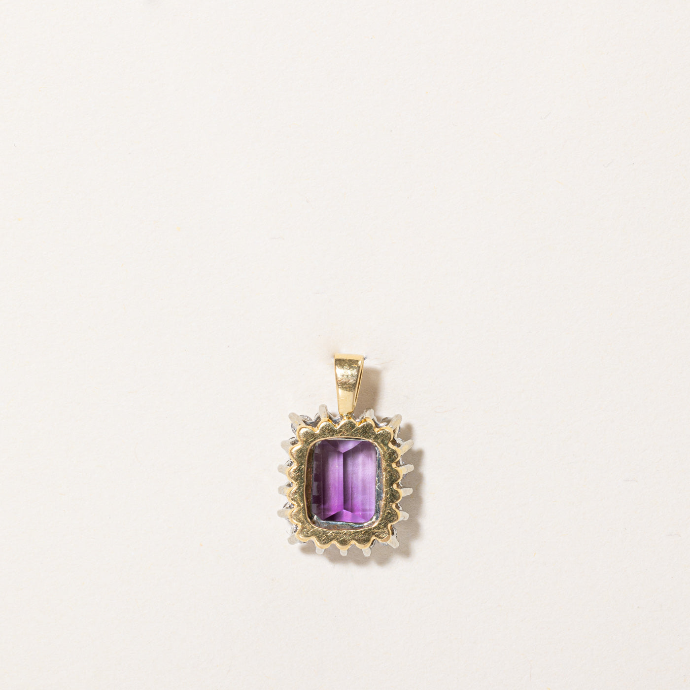 Amethyst & Diamond Halo Pendant | 2.75ct, 0.54ctw |