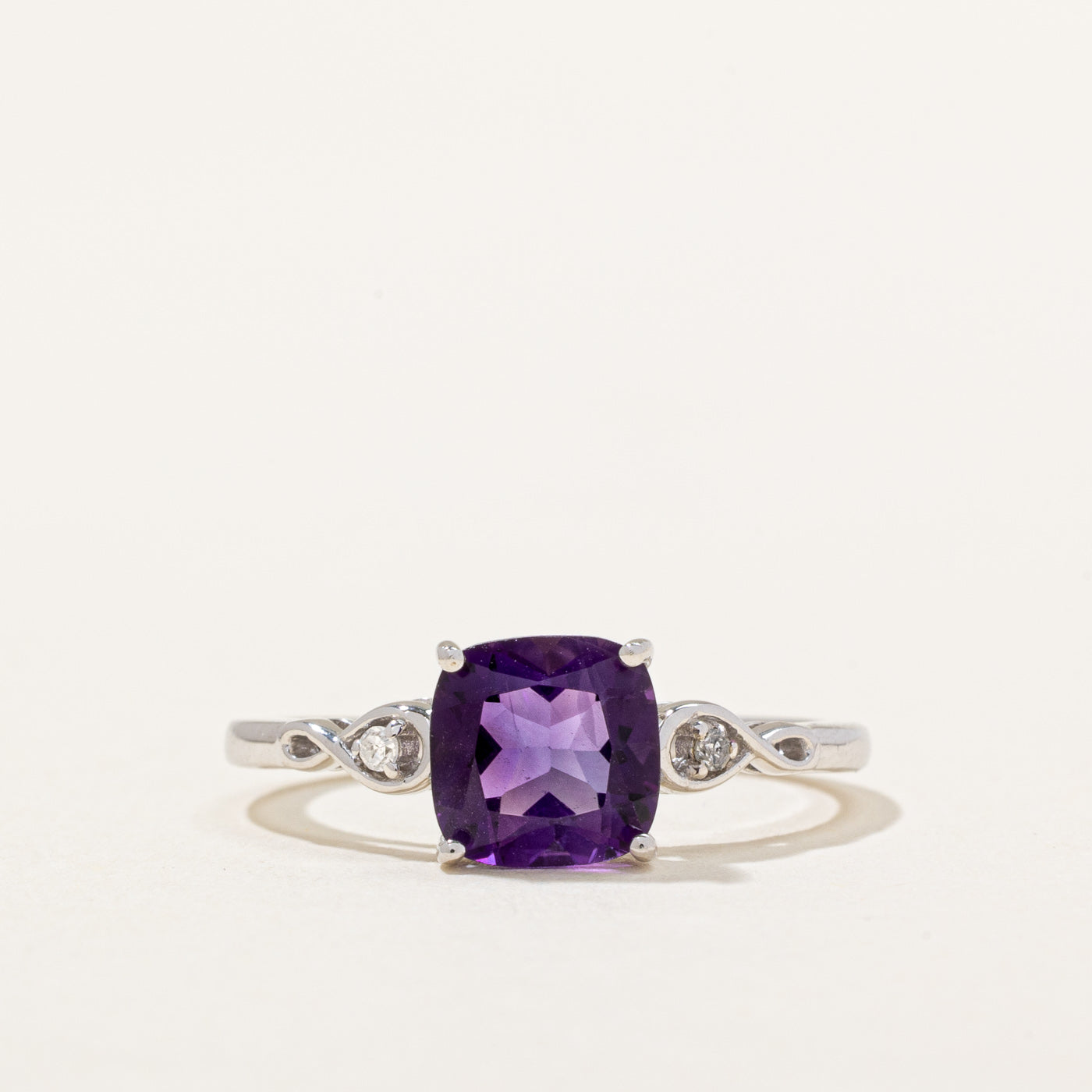 Amethyst & Diamond Ring | 1.40ct, 0.02ctw | SZ 6.75 |