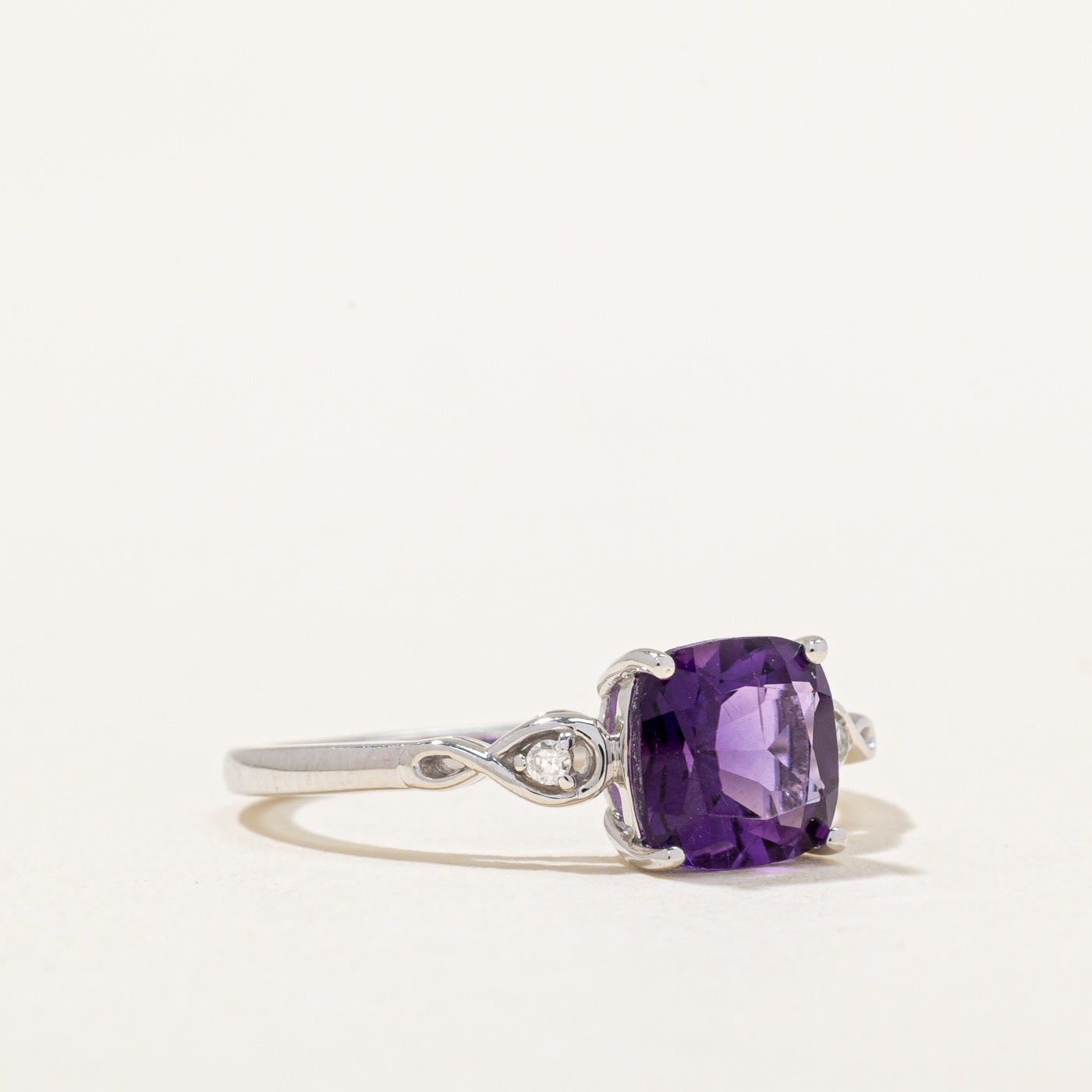 Amethyst & Diamond Ring | 1.40ct, 0.02ctw | SZ 6.75 |
