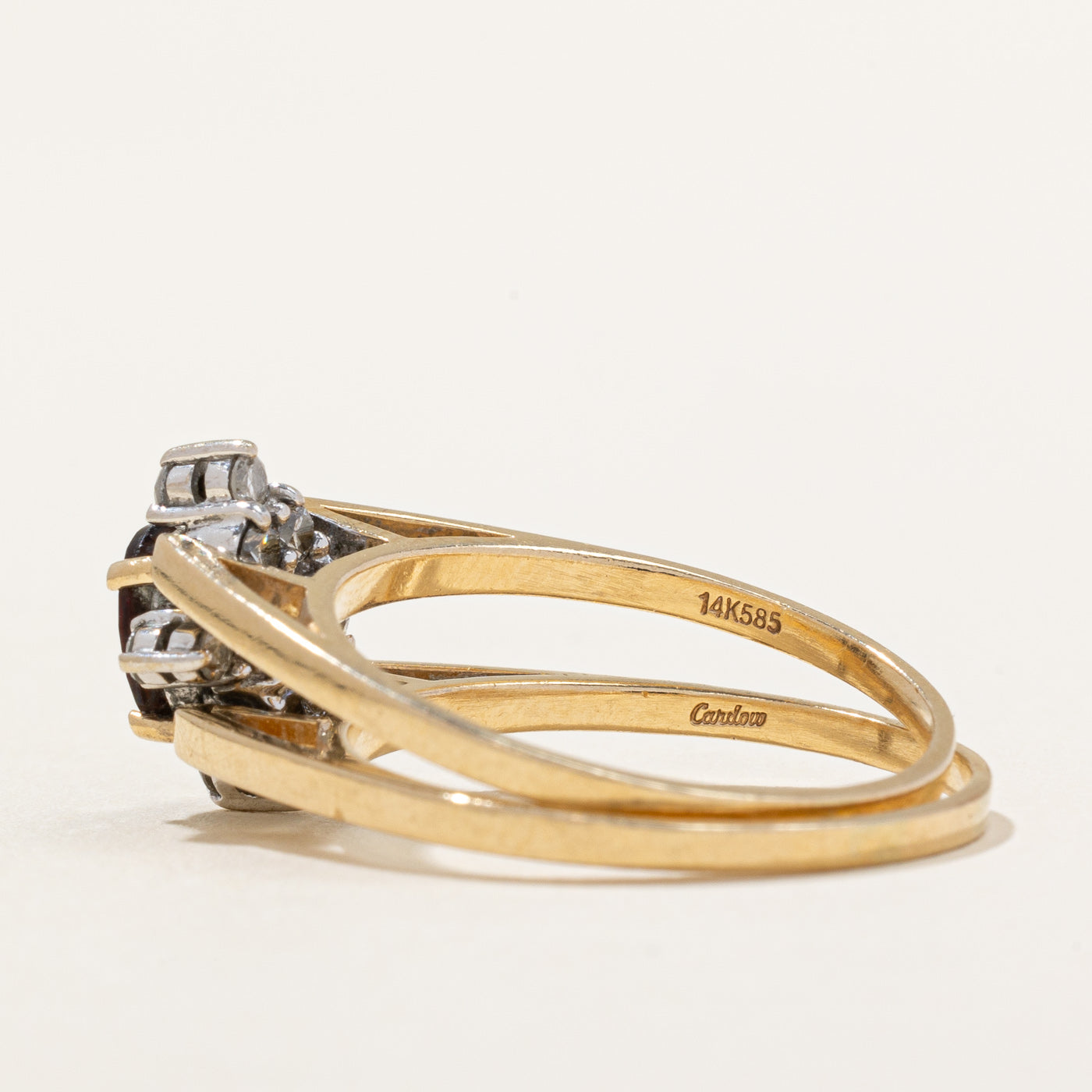 Garnet & Diamond Flippable Ring | 0.85ct, 0.38ctw | SZ 8.75 |