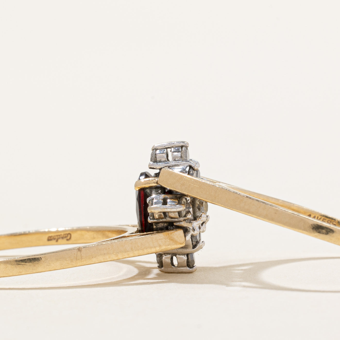 Garnet & Diamond Flippable Ring | 0.85ct, 0.38ctw | SZ 8.75 |