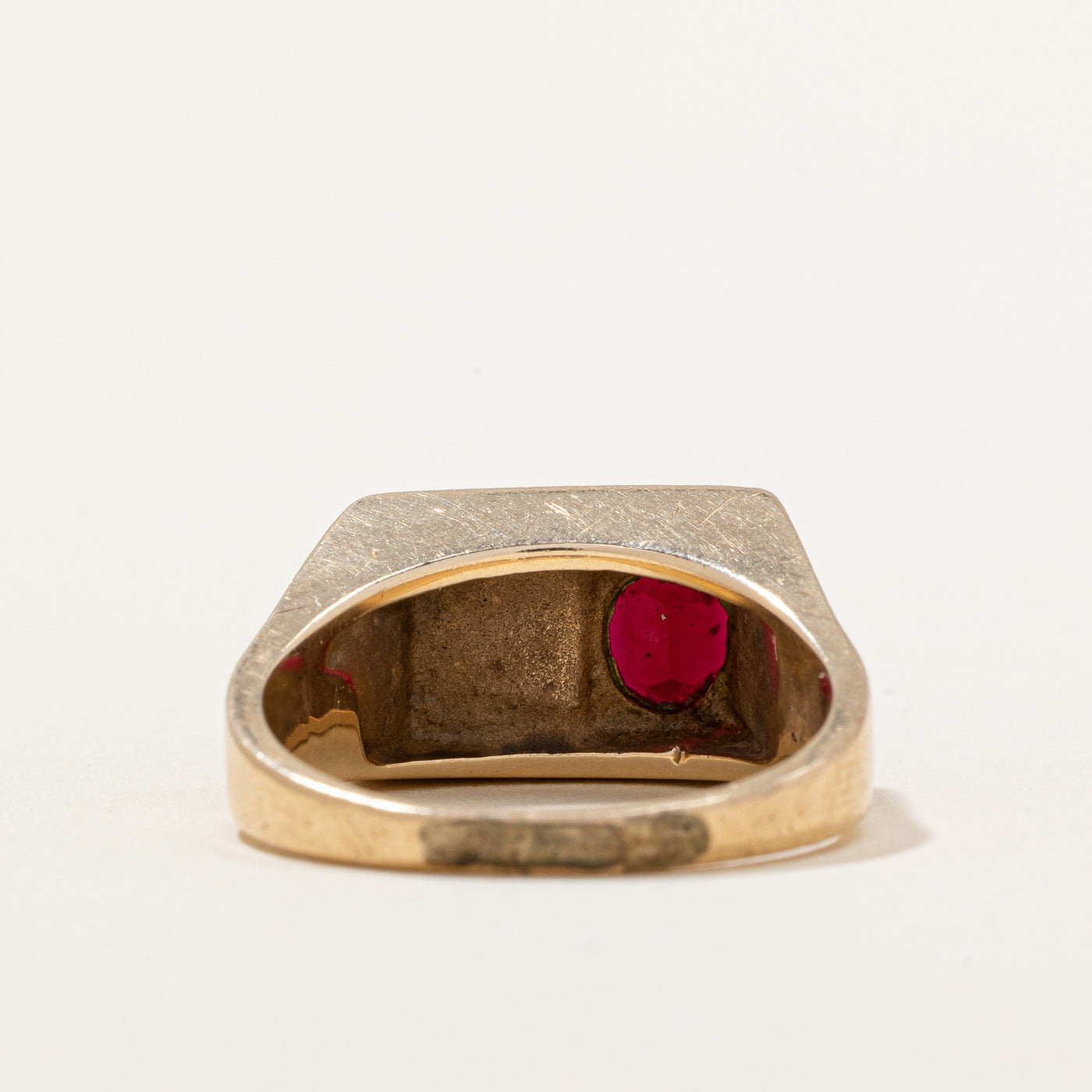 Synthetic Ruby Cocktail Ring | 1.65ct | SZ 9.5 |