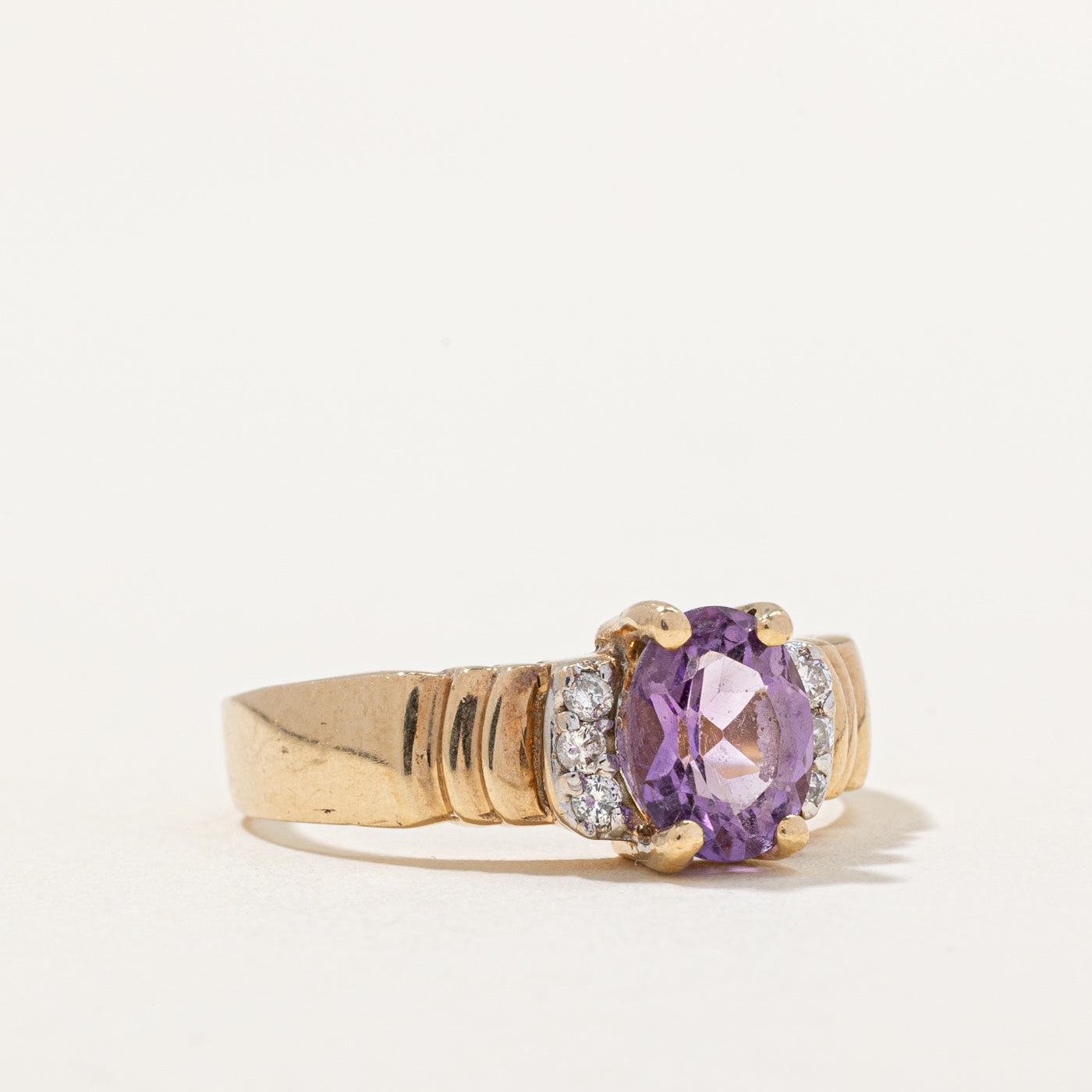 Amethyst & Diamond Cocktail Ring | 1.00ct, 0.12ctw | SZ 8.25 |