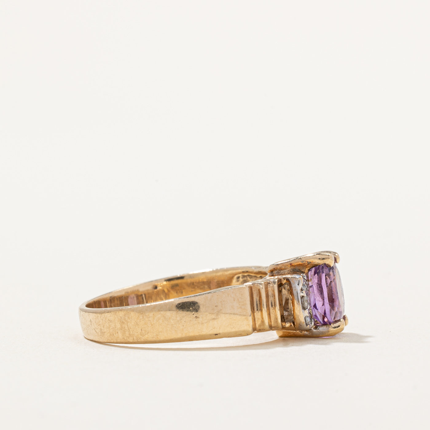 Amethyst & Diamond Cocktail Ring | 1.00ct, 0.12ctw | SZ 8.25 |