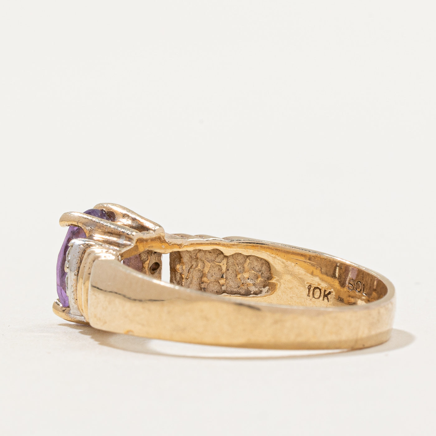 Amethyst & Diamond Cocktail Ring | 1.00ct, 0.12ctw | SZ 8.25 |