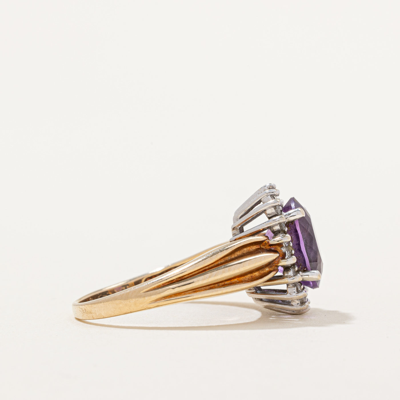 Amethyst & Diamond Halo Ring | 2.40ct, 0.18ctw | SZ 7.75 |