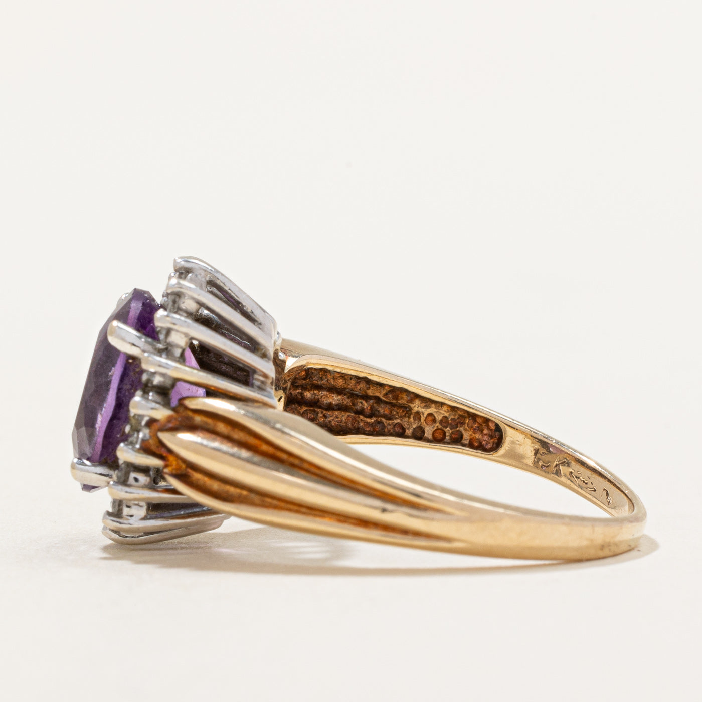 Amethyst & Diamond Halo Ring | 2.40ct, 0.18ctw | SZ 7.75 |