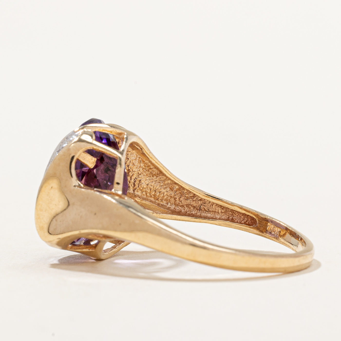 Amethyst & Diamond Cocktail Ring | 5.00ct, 0.10ctw | SZ 9.75 |