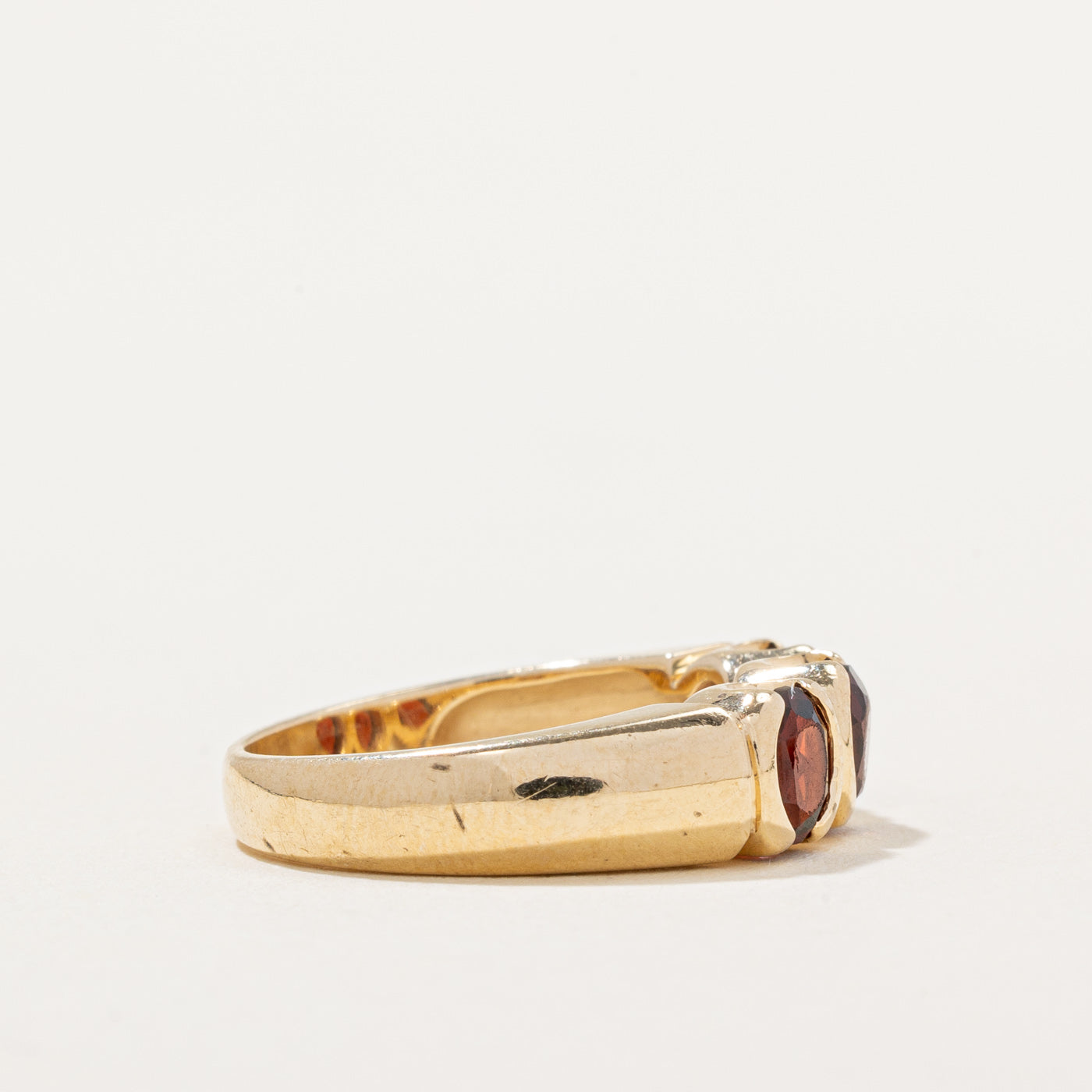 Birks' Three Stone Garnet Ring | 1.20ctw | SZ 5.25 |
