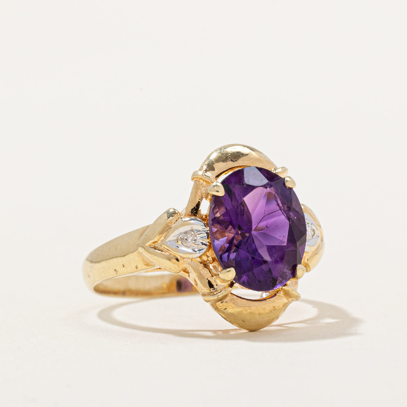 Amethyst & Diamond Cocktail Ring | 2.40ct, 0.02ctw | SZ 6.5 |