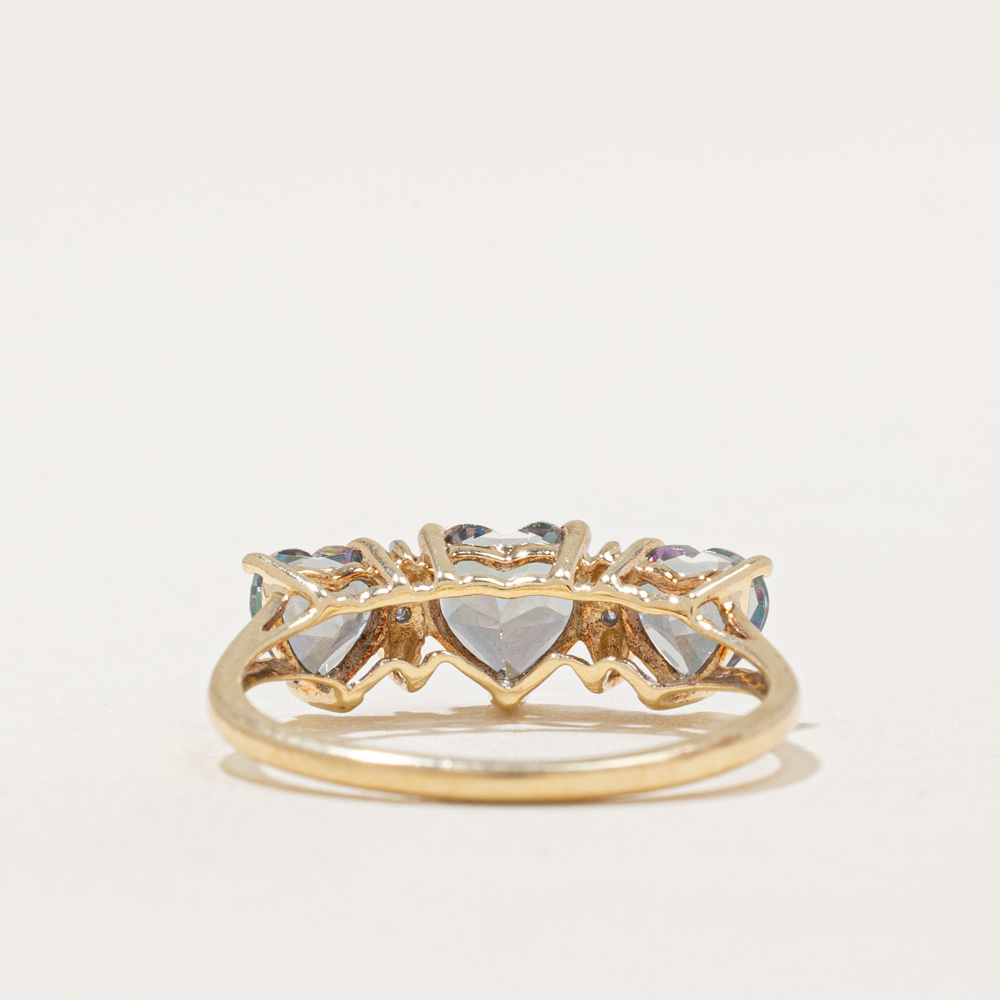 Bague Cœur Topaze Mystique et Diamants | 2,00 ct, 0,01 ct | Taille 6,75 |
