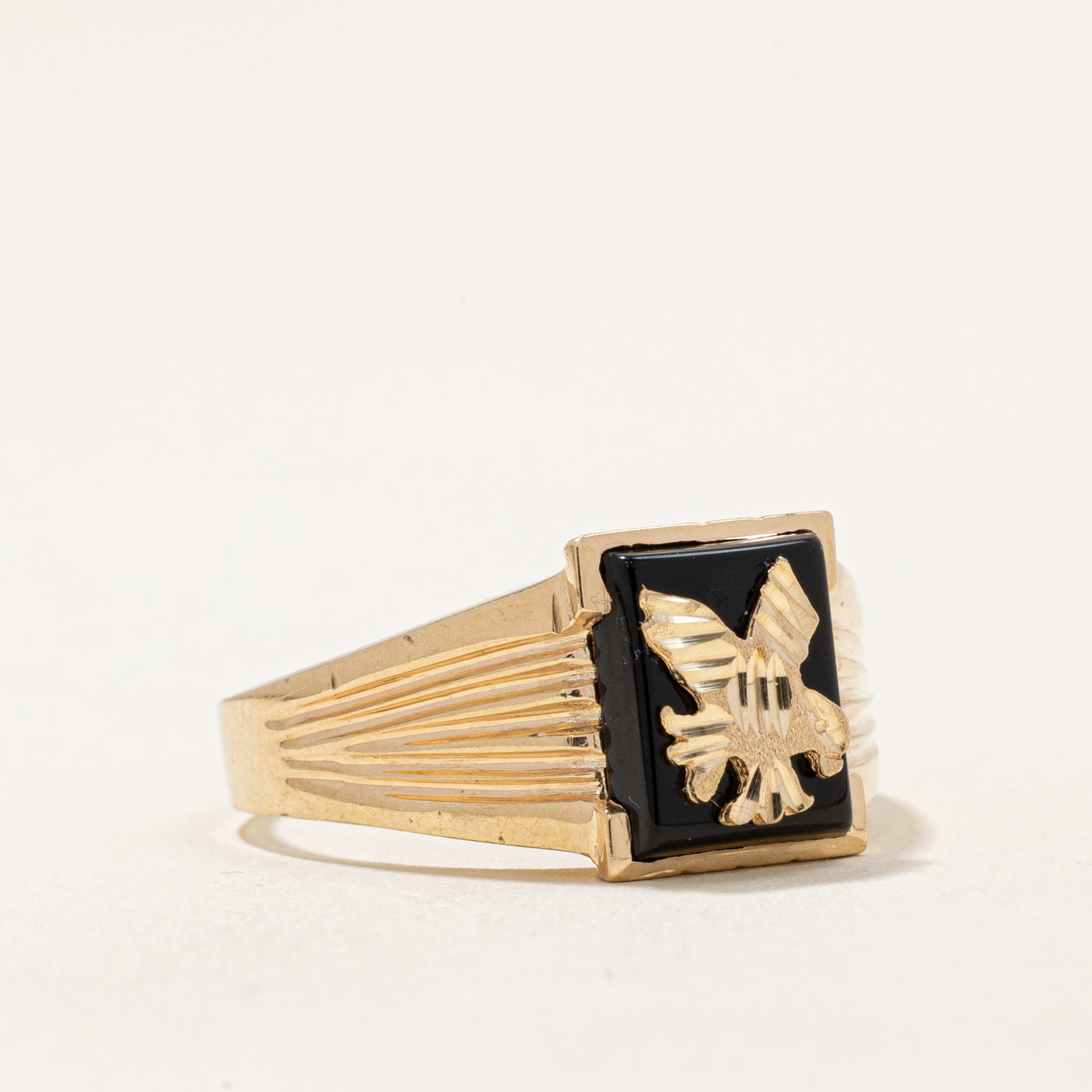 Black Onyx Eagle Ring | 2.30ct | SZ 9.75 |