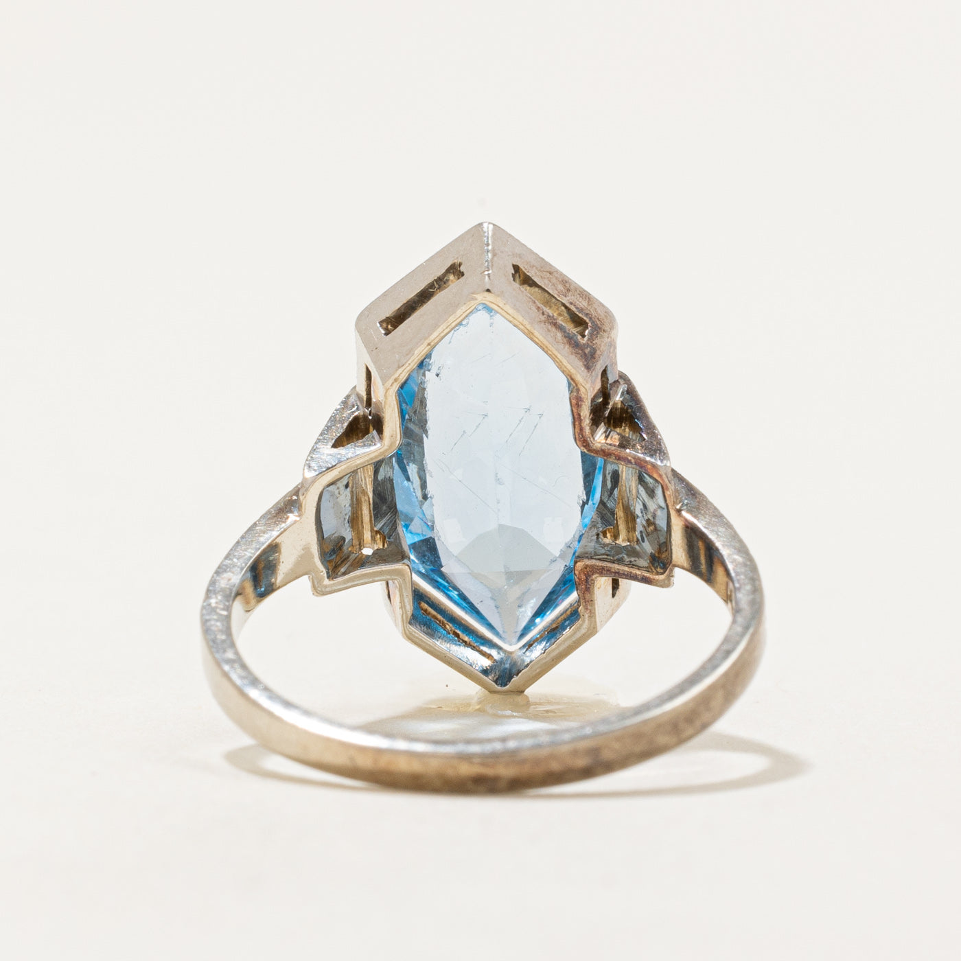 Bague style Art Déco en spinelle synthétique | 3,50 ct | Taille 5,5 |