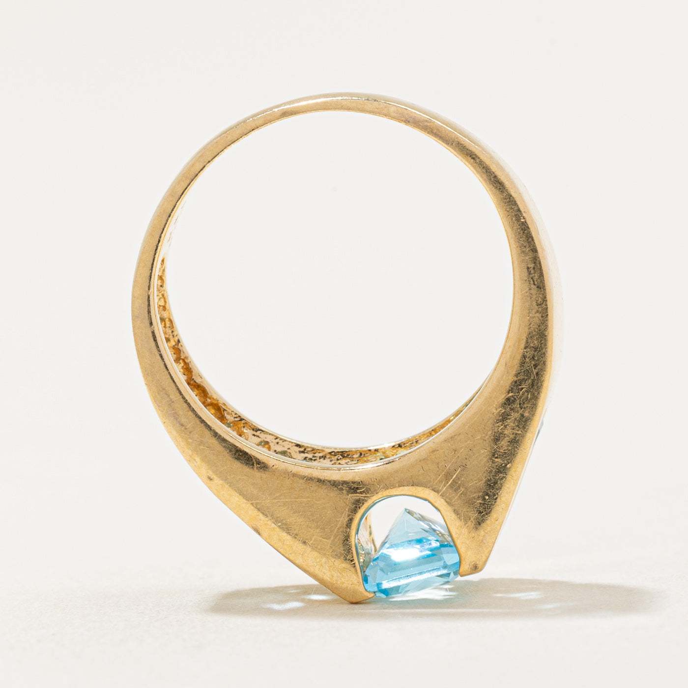 Blue Topaz & Diamond Cocktail Ring | 2.00ctw, 0.06ctw | SZ 5.5 |