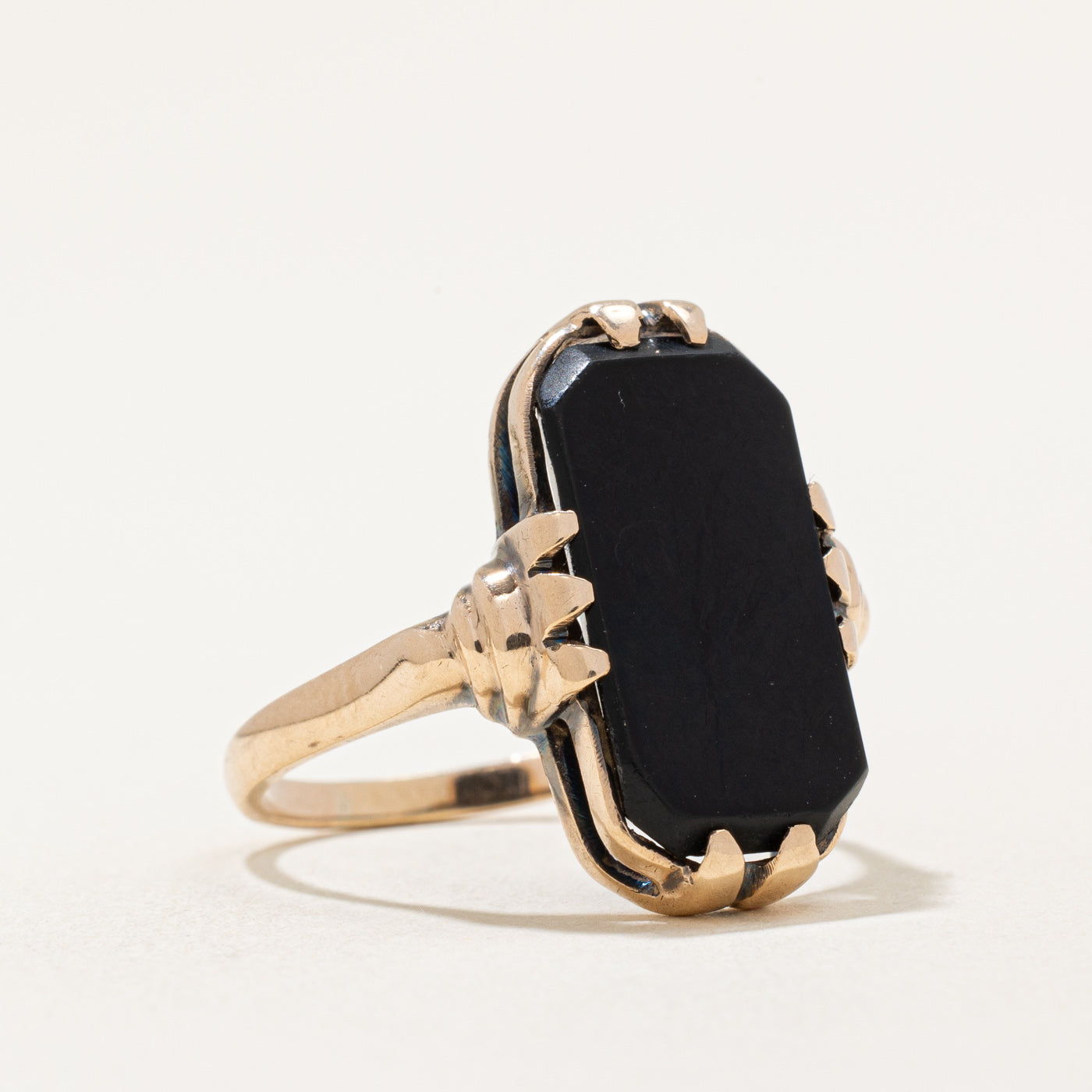 Black Onyx Cocktail Ring | 4.50ct | SZ 7.75 |