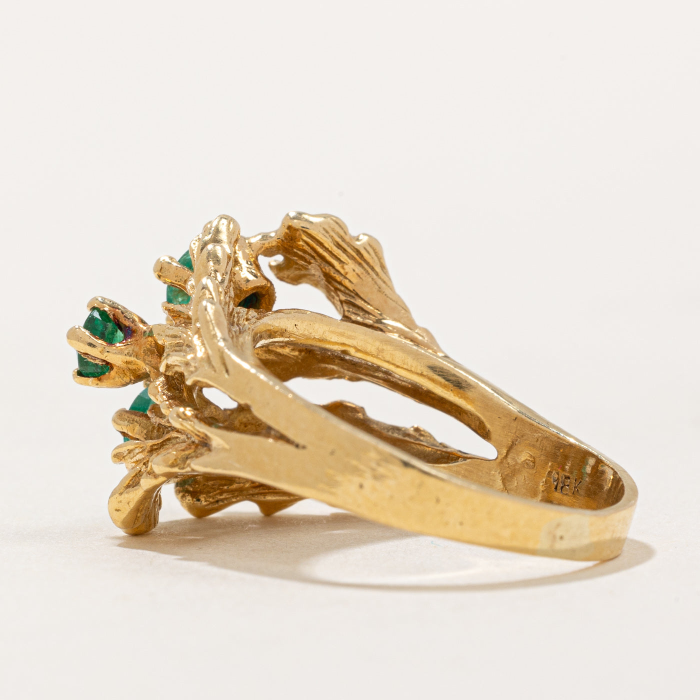 Emerald Cluster Cocktail Ring | 0.50ctw | SZ 6.25 |