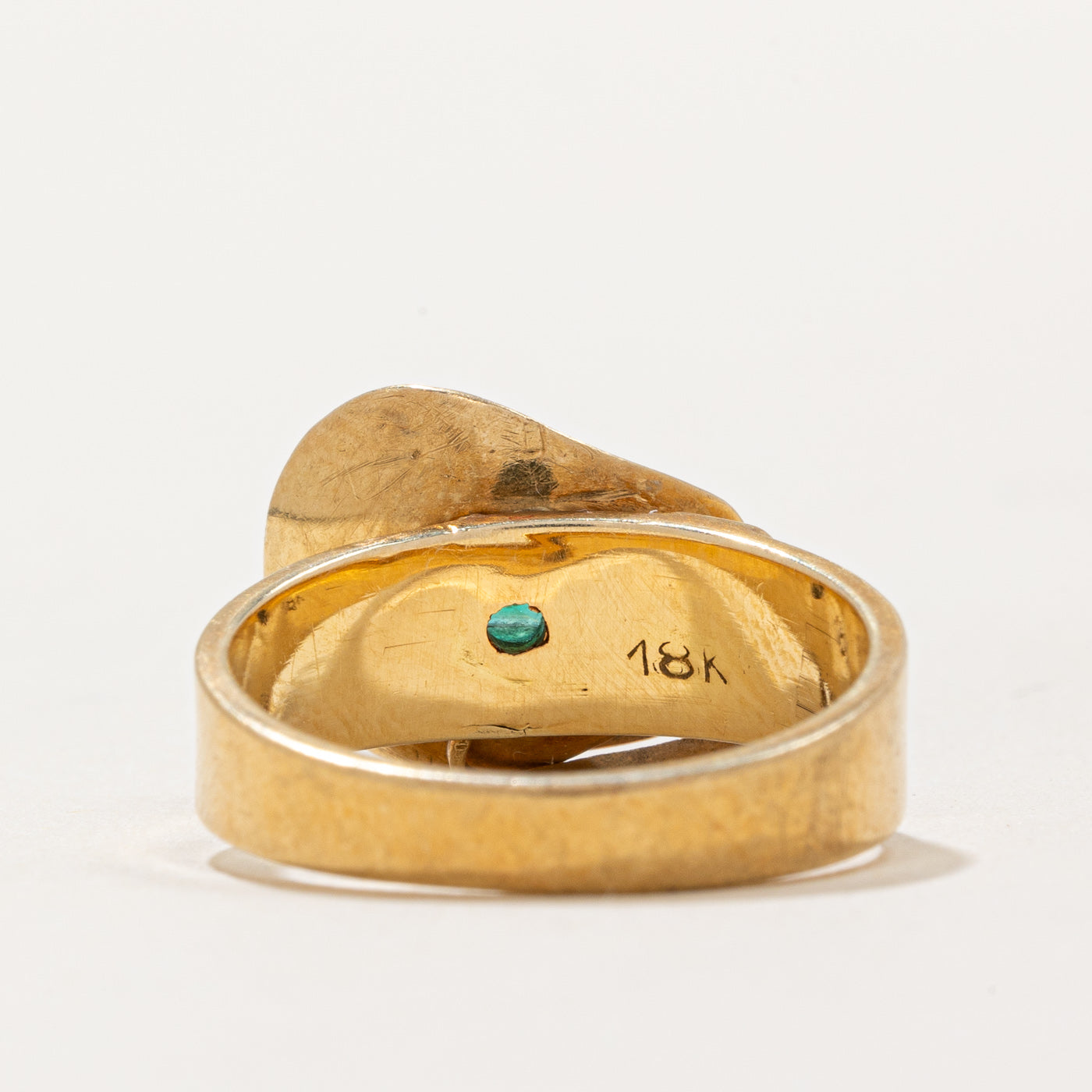Bague cocktail abstraite émeraude | 0,15 ct | Taille 5,75 |