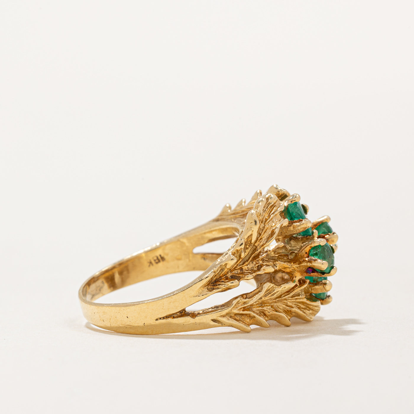 Emerald Cluster Cocktail Ring | 0.50ctw | SZ 6.25 |