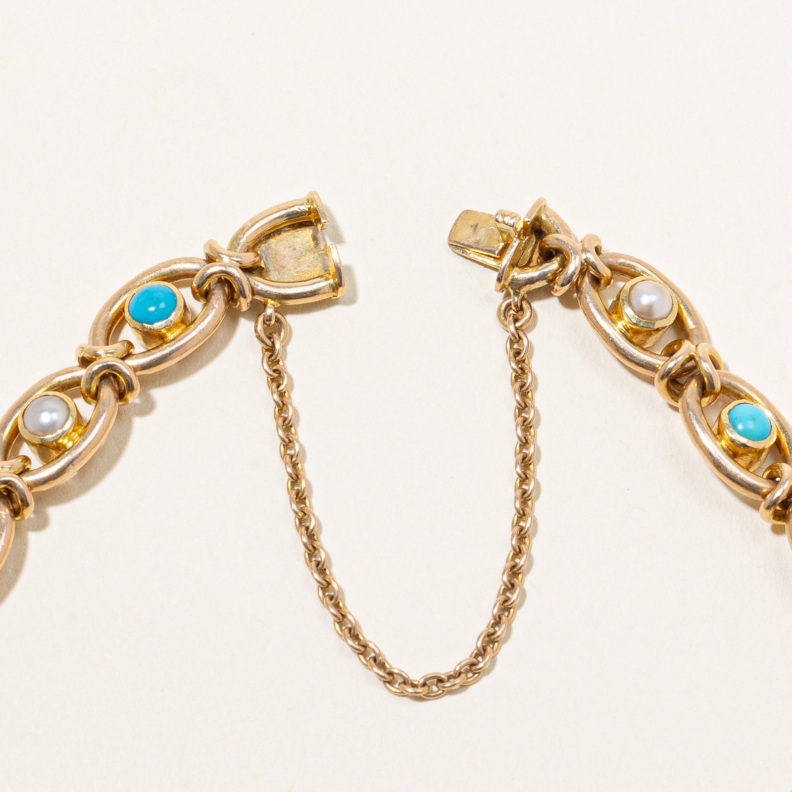 Turquoise & Pearl Bracelet | 1.20ctw | 7" |