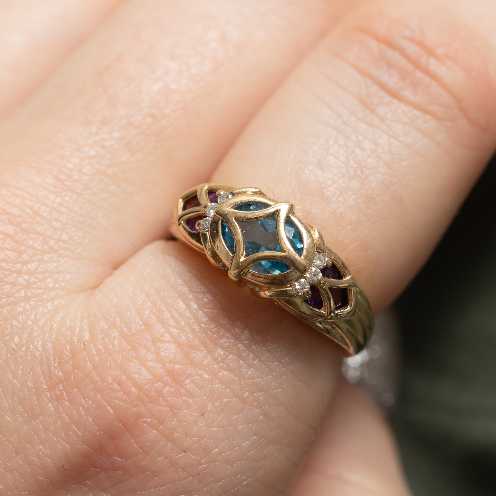 Multi Gemstone Ring | 1.30ct, 0.50ctw, 0.06ctw | SZ 6.75 |