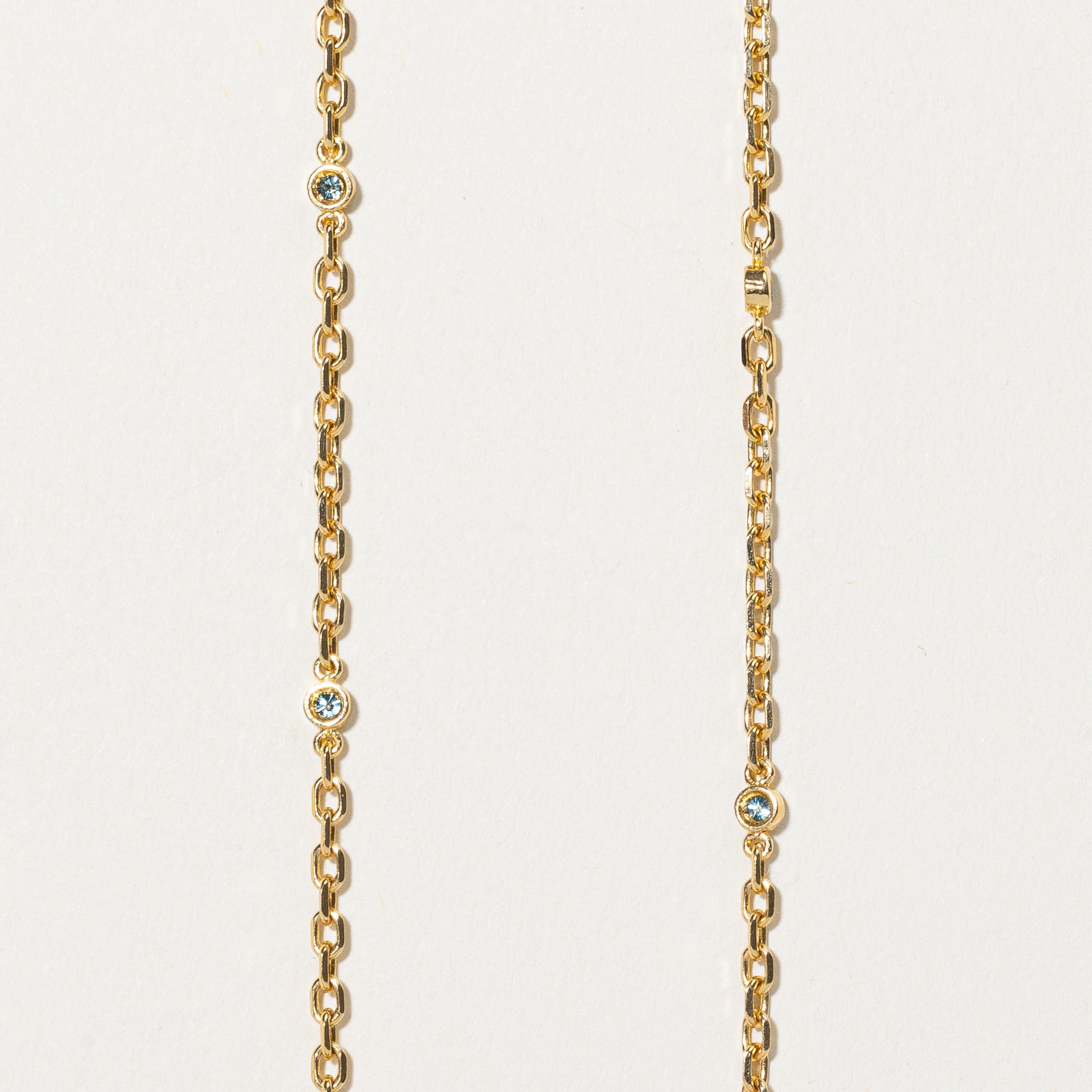 Citrine & Blue Diamond Necklace | 22.50ctw, 0.55ctw | 17' |