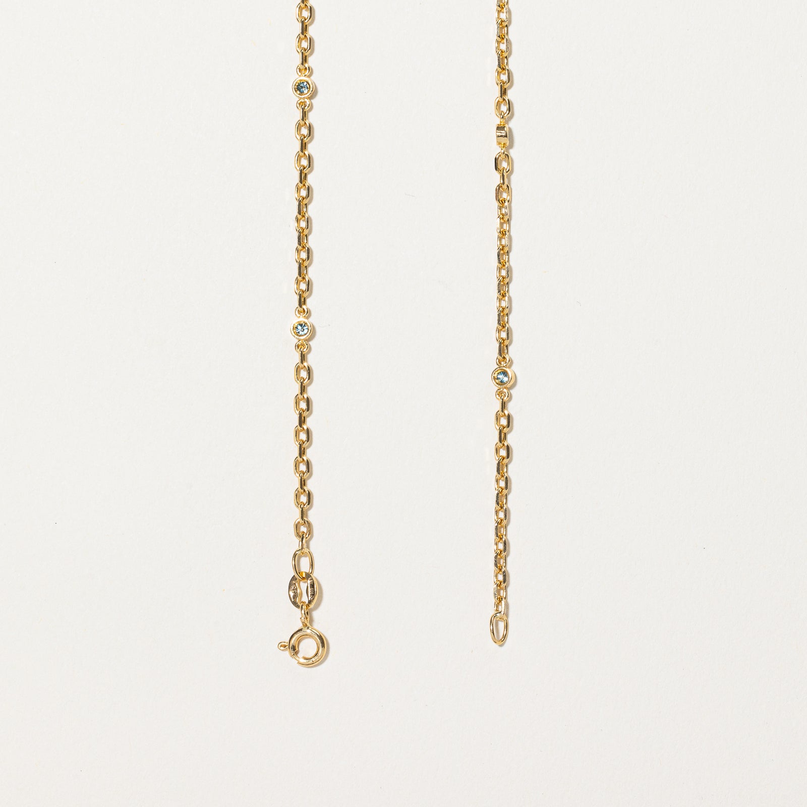 Citrine & Blue Diamond Necklace | 22.50ctw, 0.55ctw | 17' |