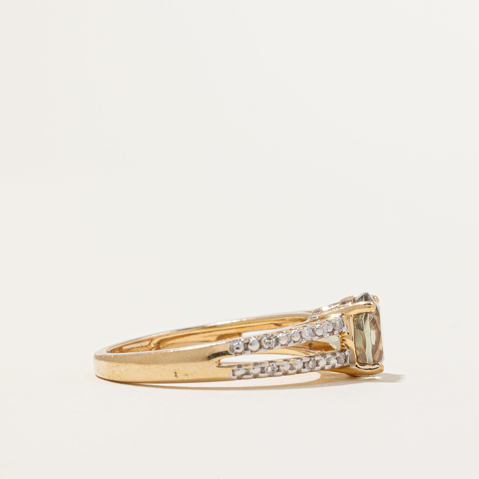 Zultanite & Diamond Open Shank Ring | 1.30ct, 0.06ctw | SZ 7 |