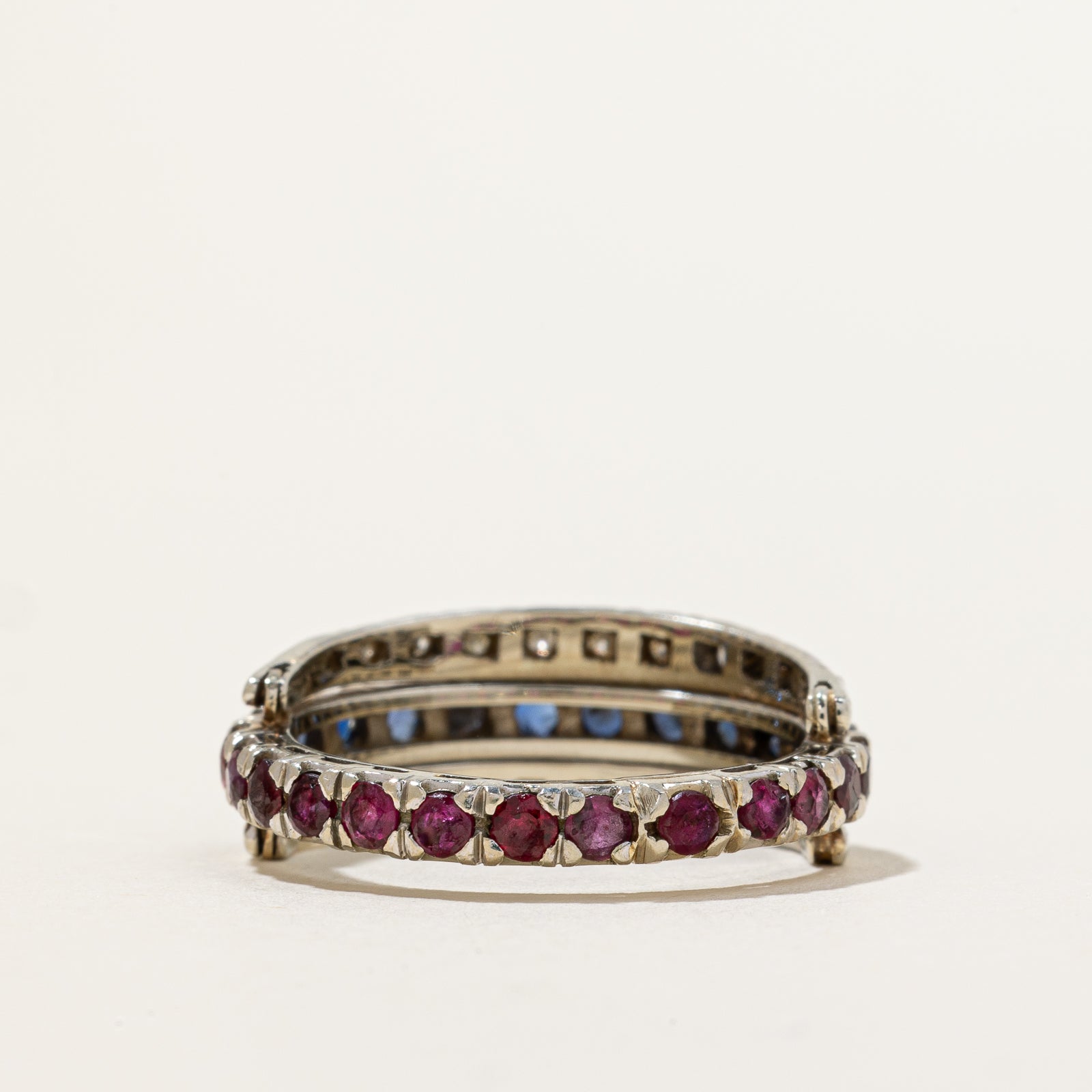 Ruby, Sapphire & Diamond Eternity Ring | 1.00ctw, 0.17ctw | SZ 7 |
