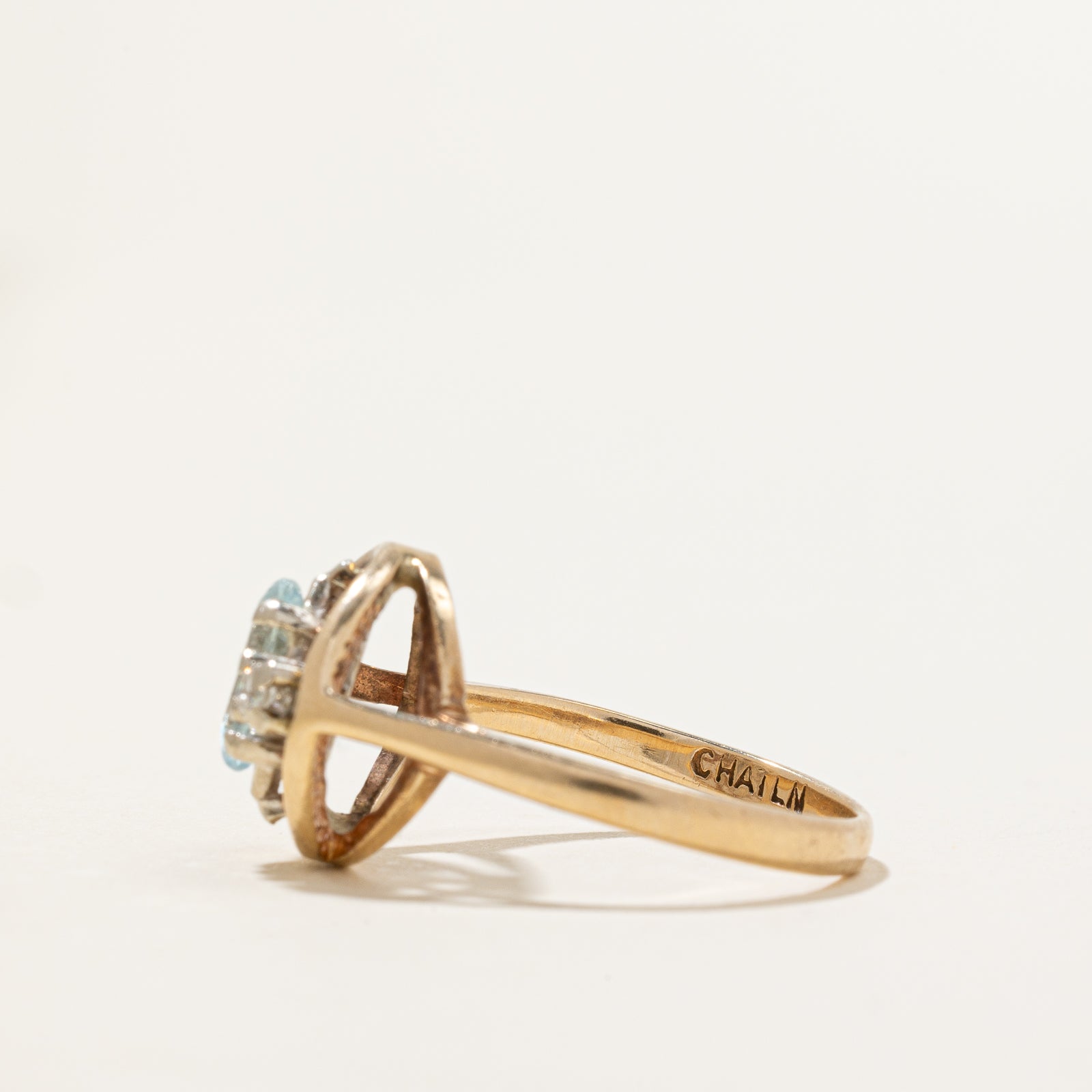 Aquamarine & Diamond Ring | 0.40ct, 0.06ctw | SZ 5.75 |
