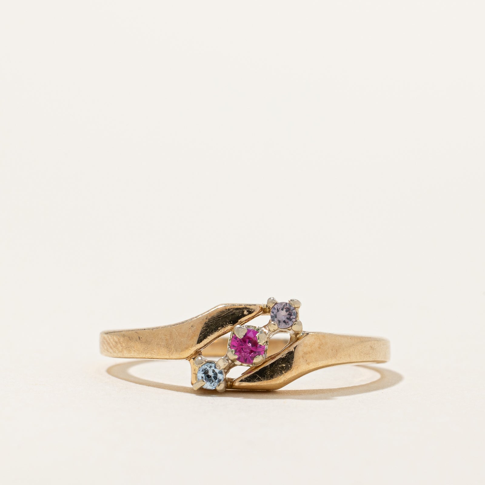 Diagonal Multi Gemstone Ring | 0.08ctw | SZ 6 |