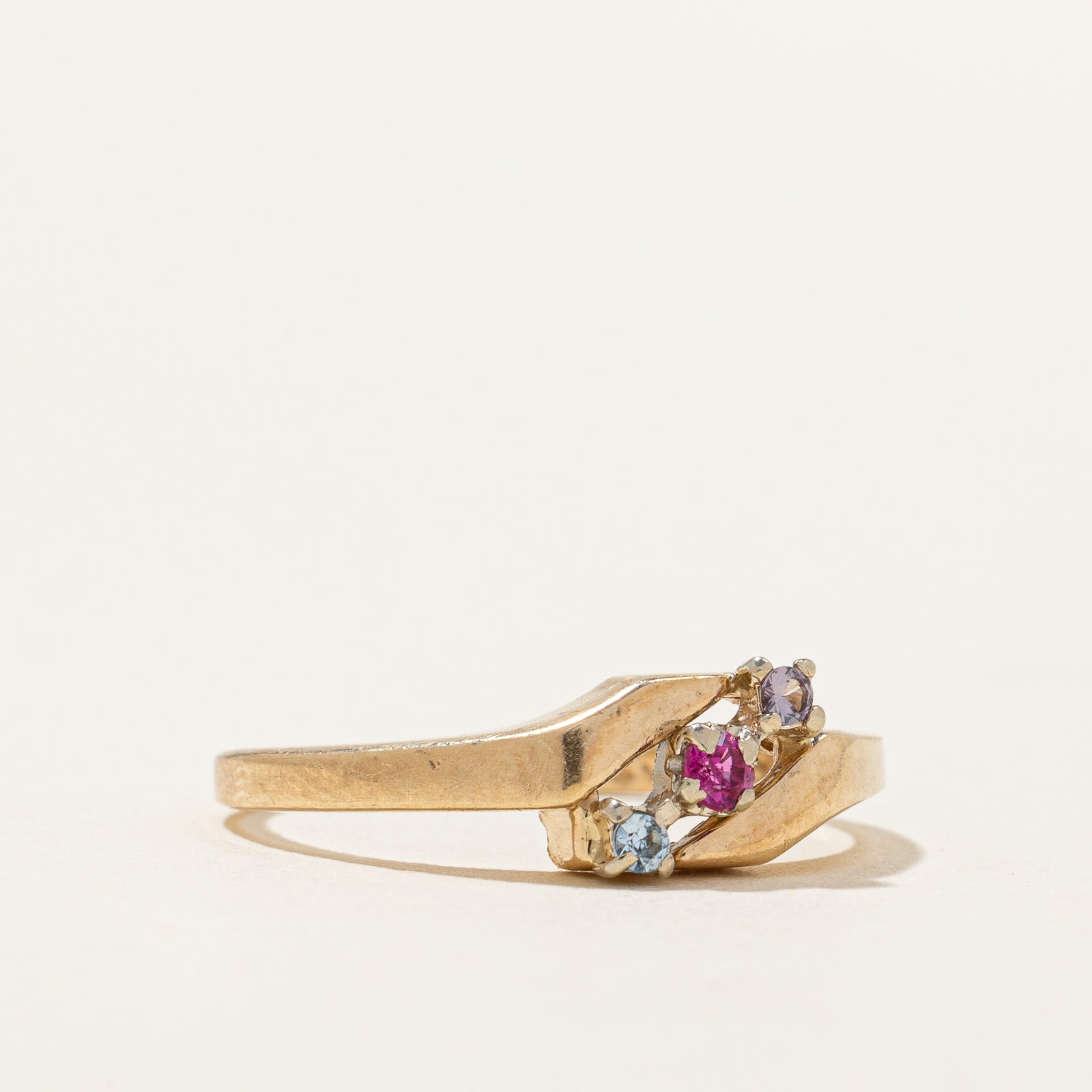 Diagonal Multi Gemstone Ring | 0.08ctw | SZ 6 |
