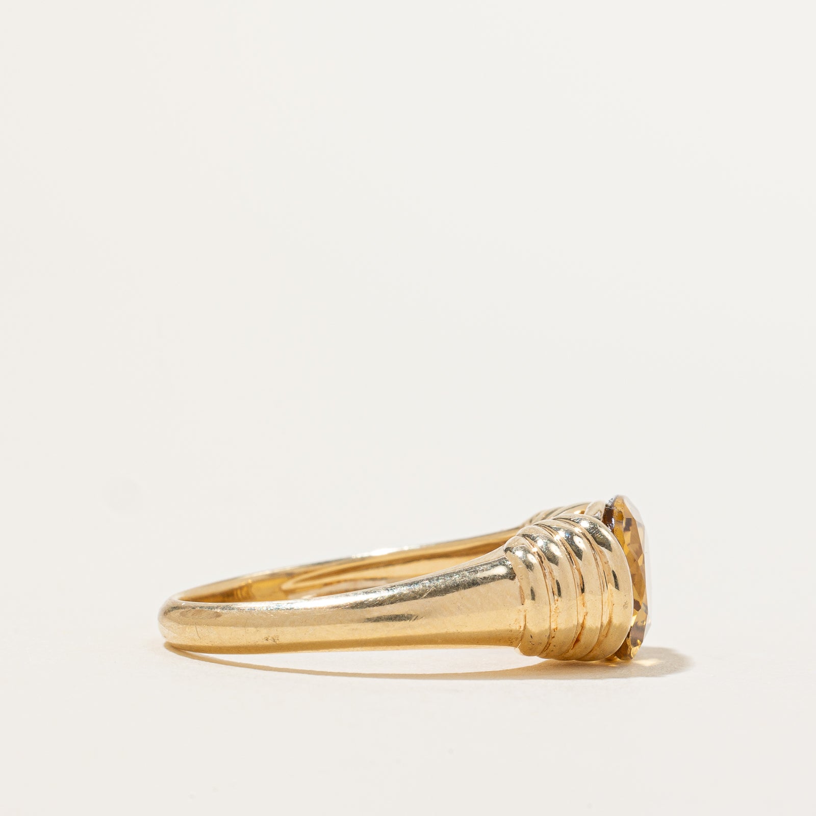 'Mejuri' Oval Cut East West Citrine Ring | 2.85ct | SZ 7.25 |