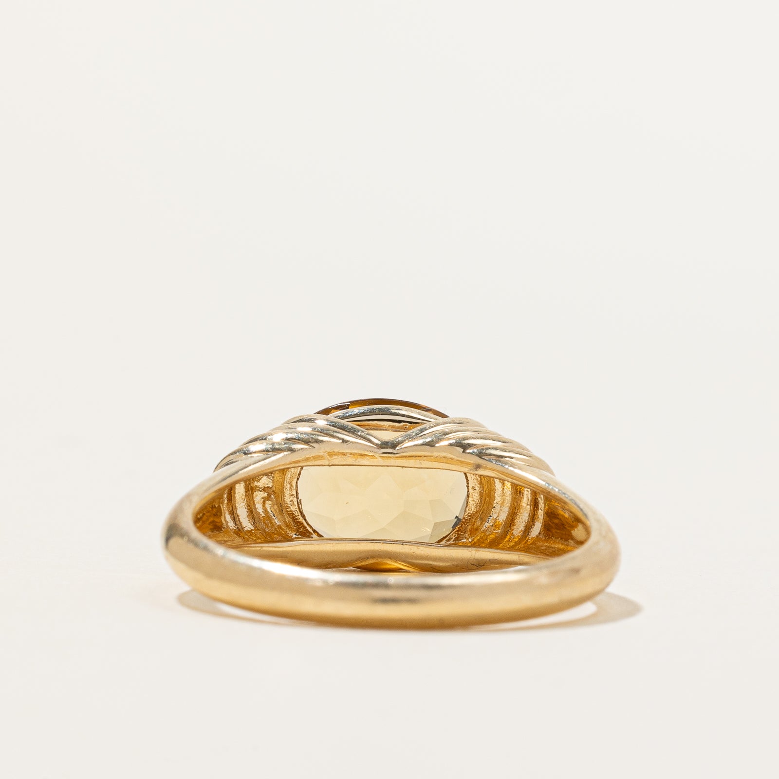 'Mejuri' Oval Cut East West Citrine Ring | 2.85ct | SZ 7.25 |