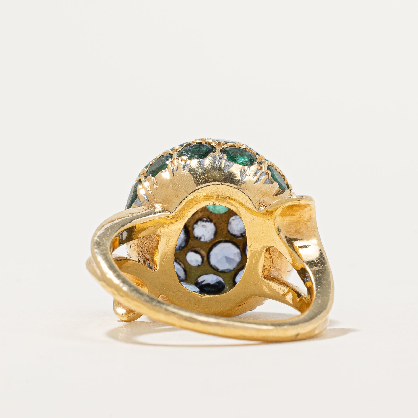 Emerald & Sapphire Dome Ring | 3.20ctw | SZ 4.75 |