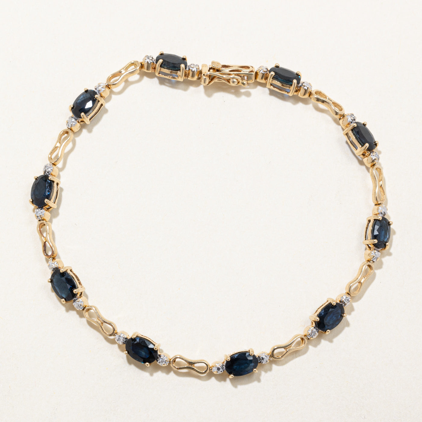 Sapphire & Diamond Bracelet | 0.50ctw, 0.05ctw | 7.5" |