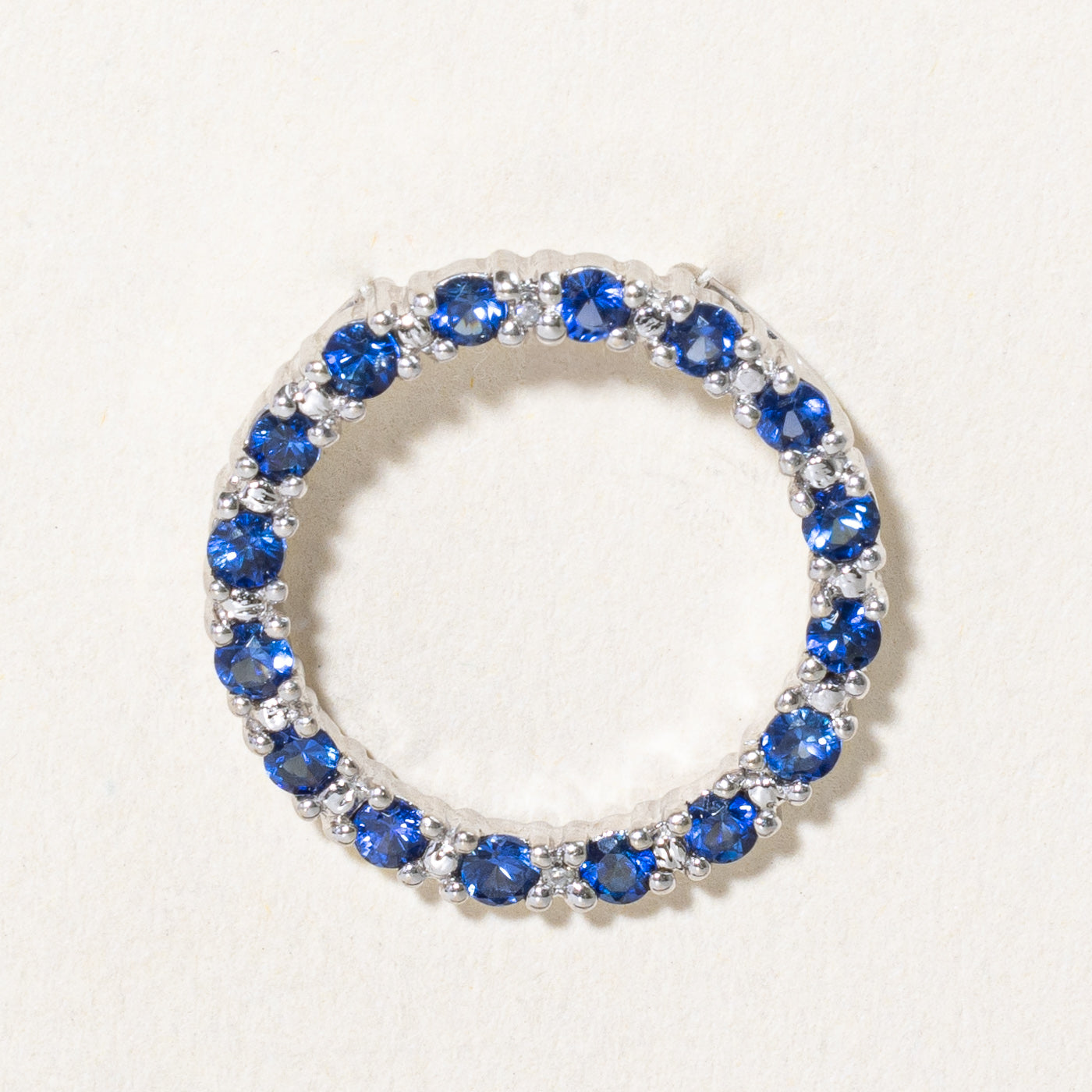 Synthetic Sapphire & Diamond Wreath Pendant | 0.56ctw, 0.01ctw |