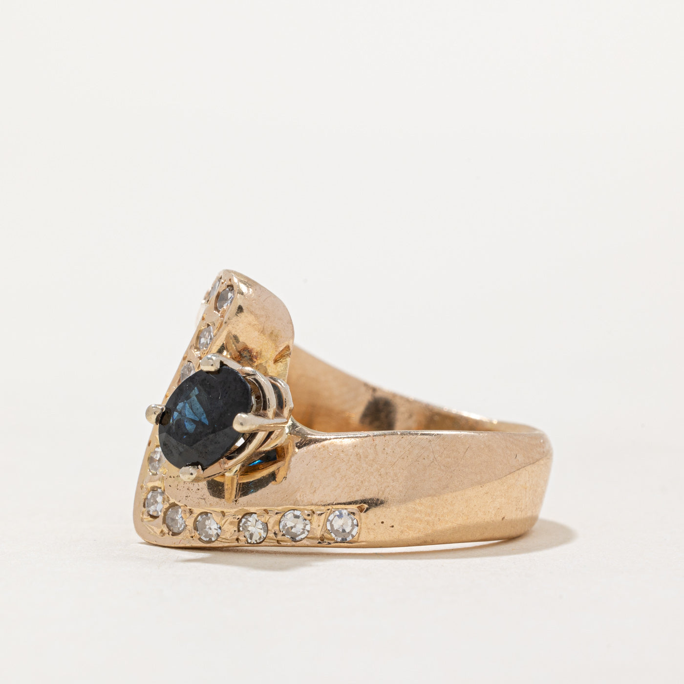 Sapphire & Diamond Cocktail Ring | 0.80ct, 0.25ctw | SZ 7.25 |
