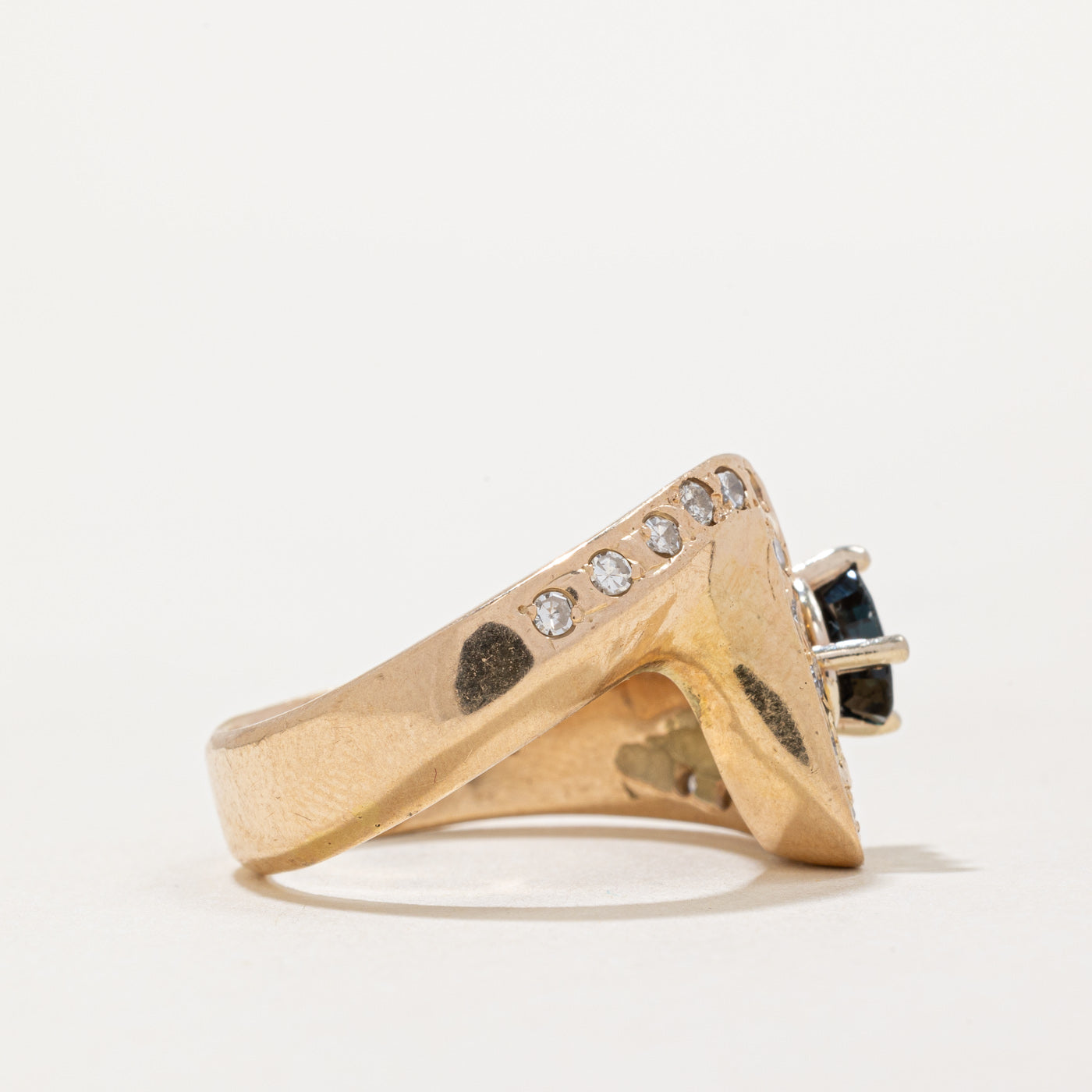 Sapphire & Diamond Cocktail Ring | 0.80ct, 0.25ctw | SZ 7.25 |