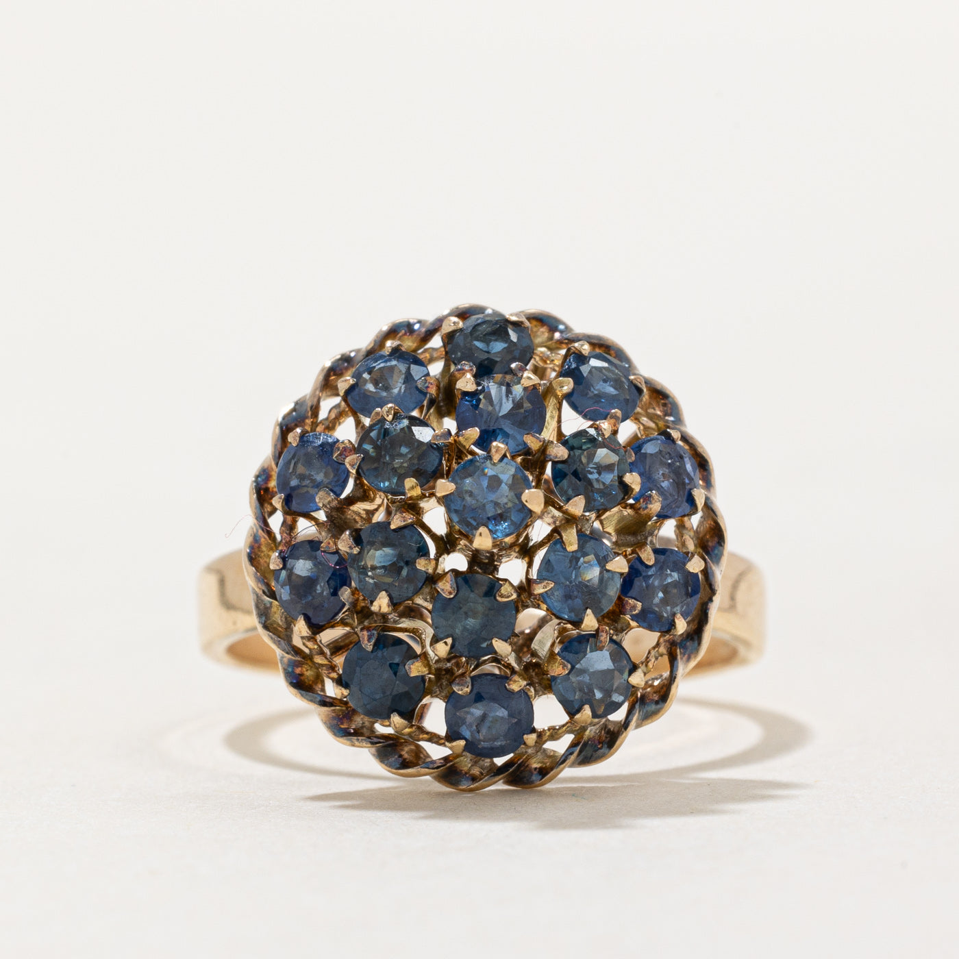High Set Sapphire Cocktail Ring | 1.50ctw | SZ 6.5 |
